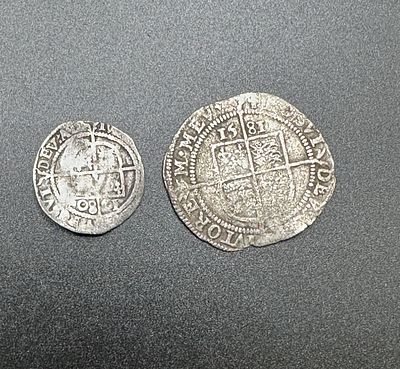A Pair of Elizabeth I Silver Threepence, England, dated 1581 and circa 1587/88. A pair of 