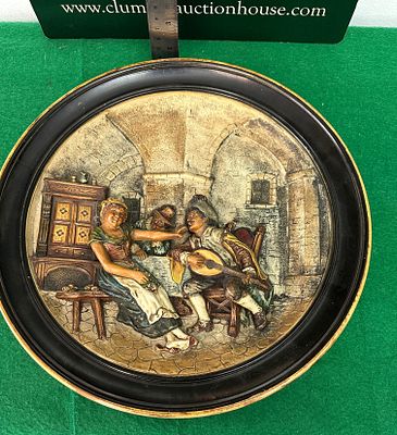 A Johann Maresch Musterschutz Polychrome Wall Plaque. A Johann Maresch Musterschutz polychrome 