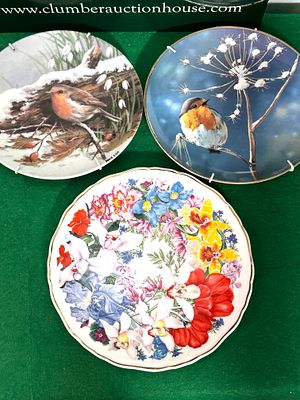 Three Collector's Plates, including Royal Albert 'Chelsea Bouquet' for The Queen Mother. A group 