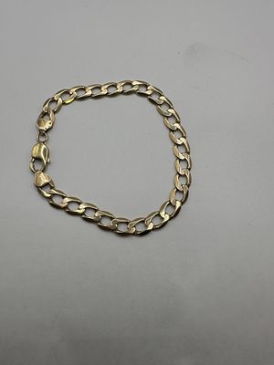 9k Gold Curb Link Chain Bracelet