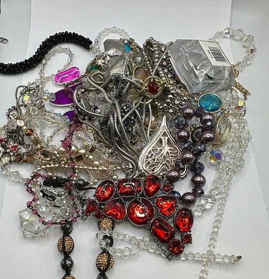 A Collection of Assorted Costume Jewelry, Mixed Materials and Styles. A substantial quantity of 