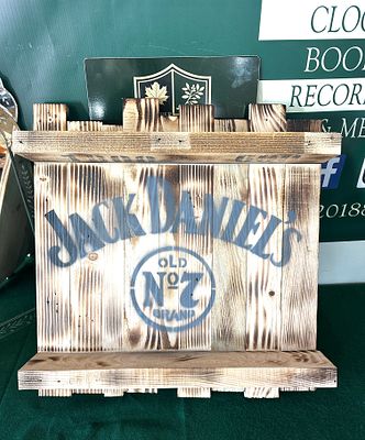 Rustic Jack Daniel's Wooden Wall Sign. A rustic Jack Daniel's wooden wall sign, composed of 
