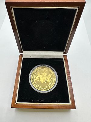 2011 Tristan da Cunha Royal Wedding Prince William & Catherine One Crown 925 Silver Proof Coin. A 