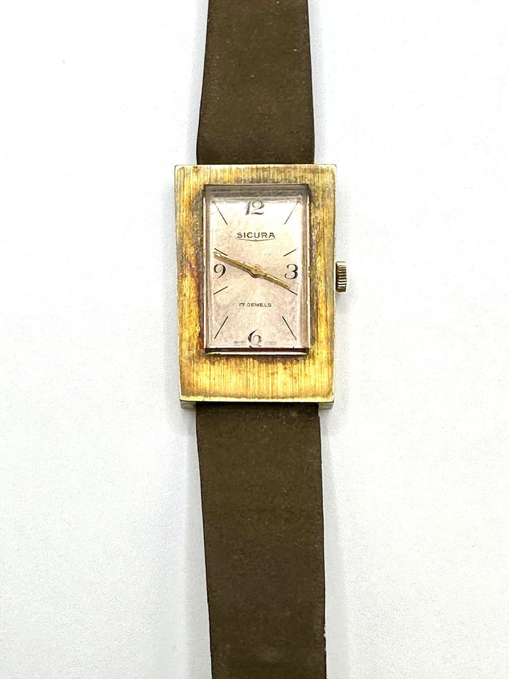 Lot 287: A Vintage Sicura Rectangular Dress Watch, Reference 9530