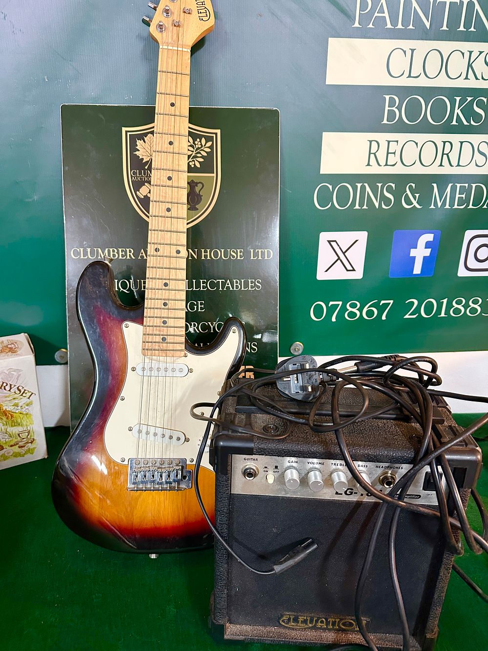 Lot 327: Elevation 1/2 Size Electric Guitar and EG-10J Amplifier Set
