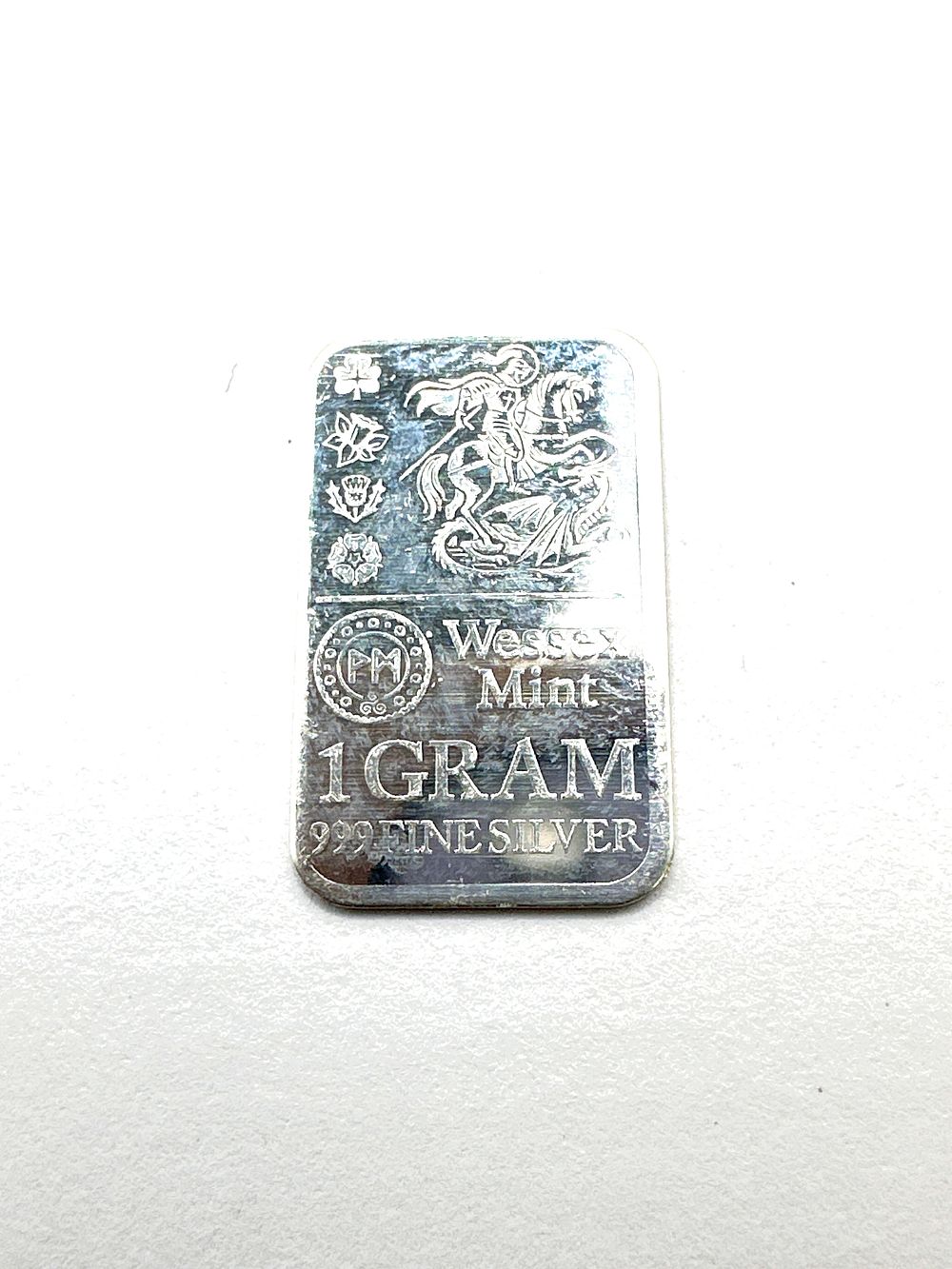 Lot 375: Wessex Mint 1 Gram .999 Fine Silver Bullion Bar