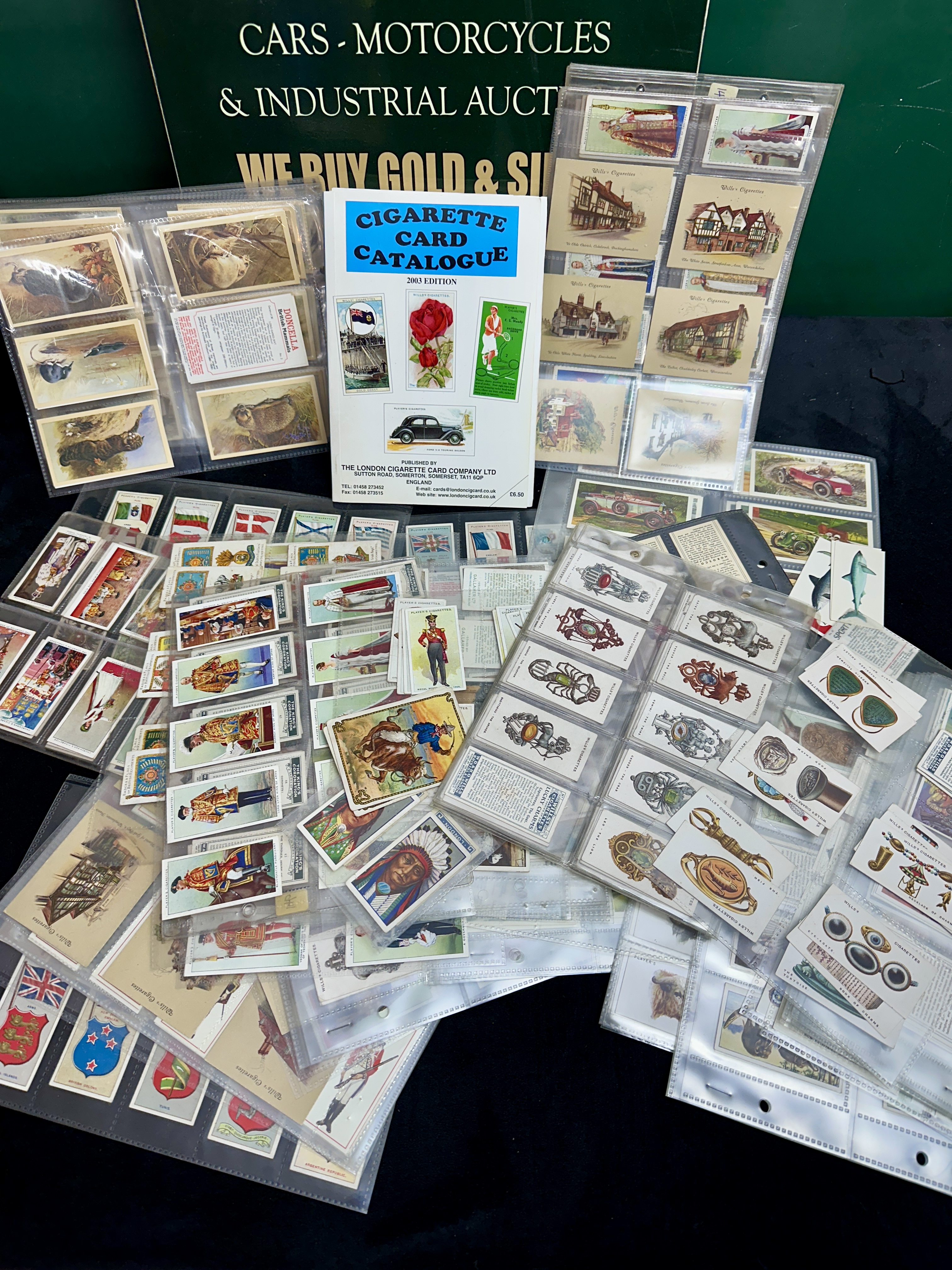 A Large Collection of Vintage Tobacco and Trade Cards Including Wills's and Player's Series with Reference Catalogue