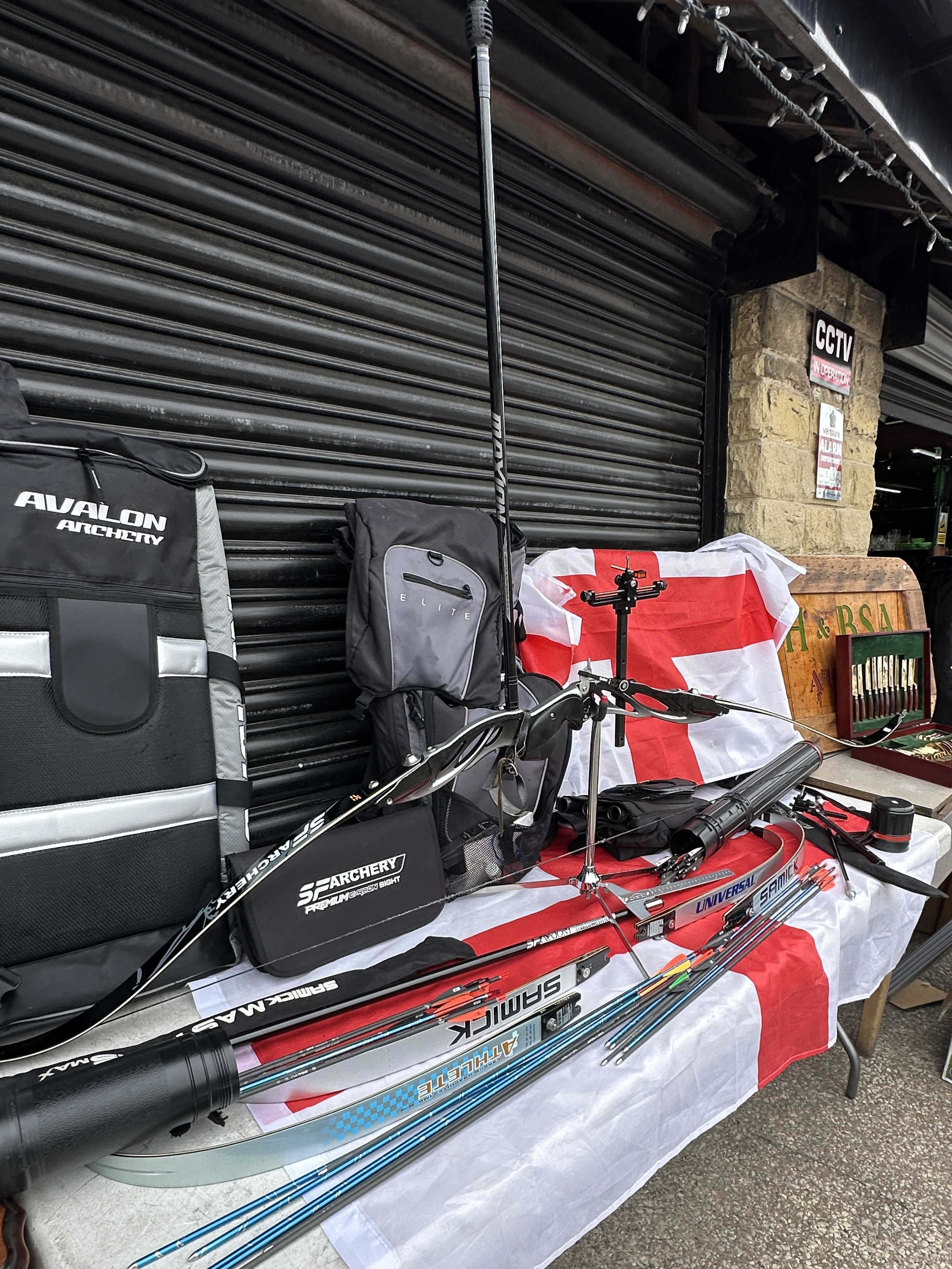 A Collection of Professional Recurve Archery Equipment and Accessories including Samick and SF Archery