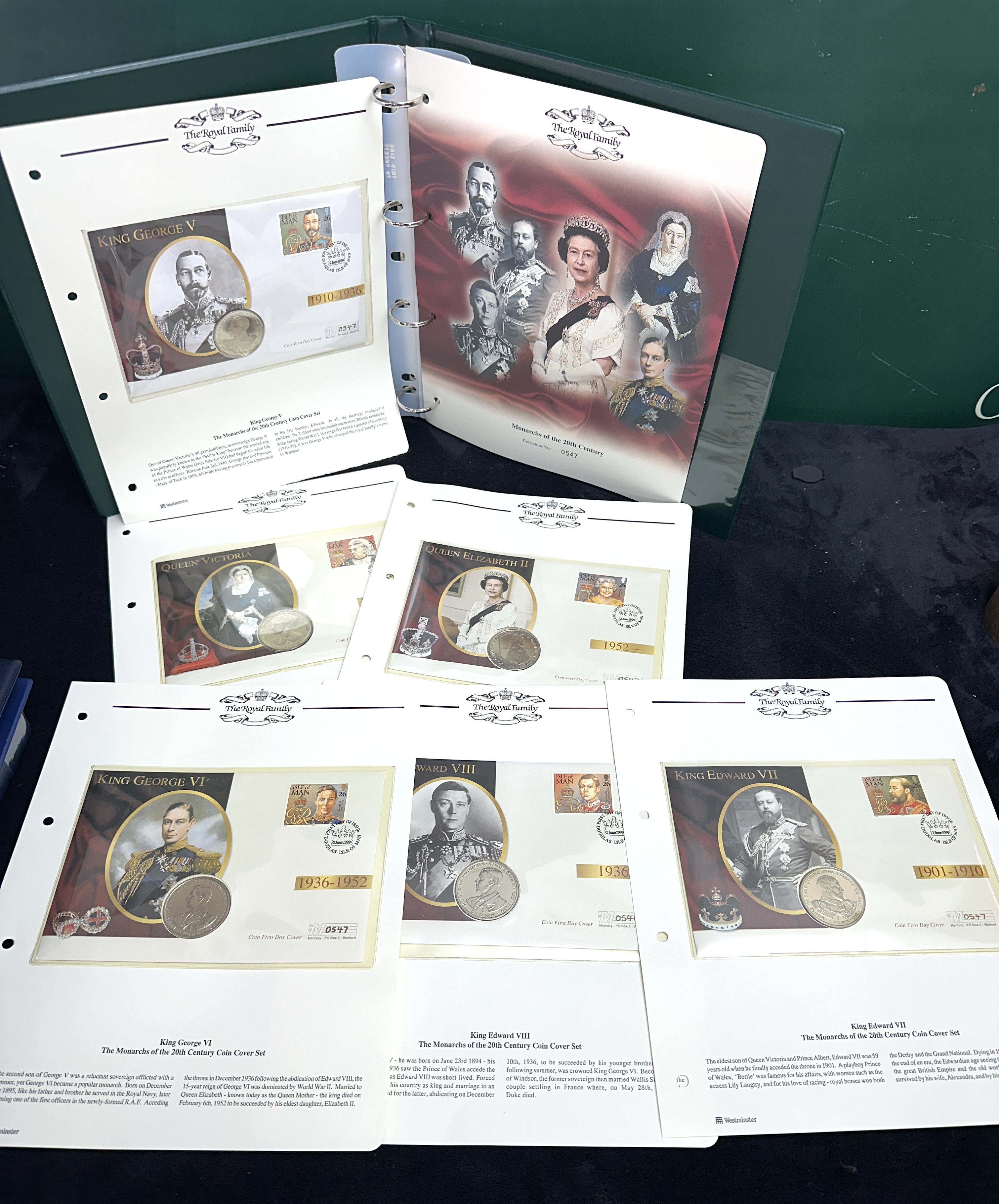 IOM 1999 Monarchs of the 20th Century Coin Cover Set