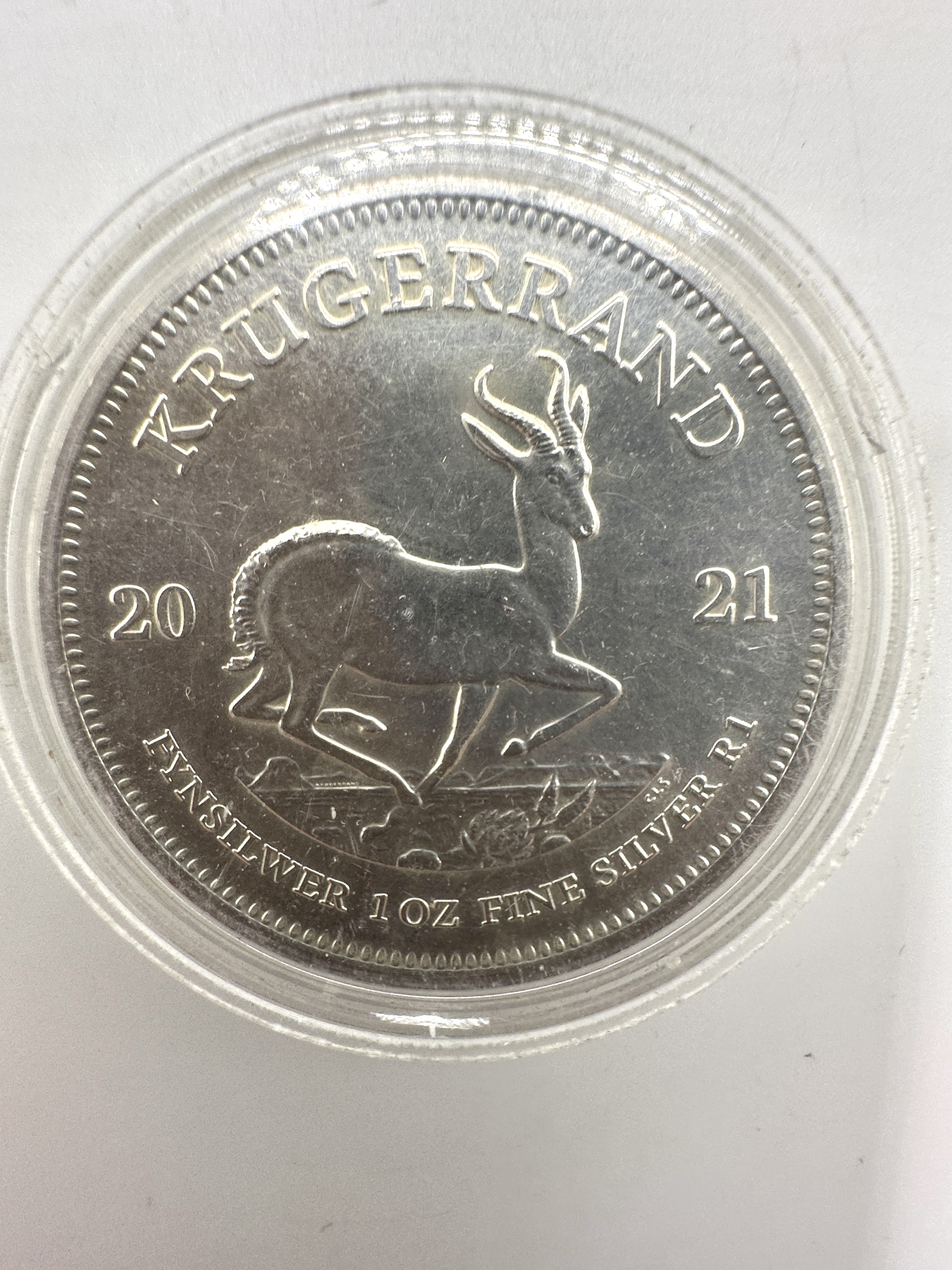 2021 South African 1 oz Silver Krugerrand Bullion Coin
