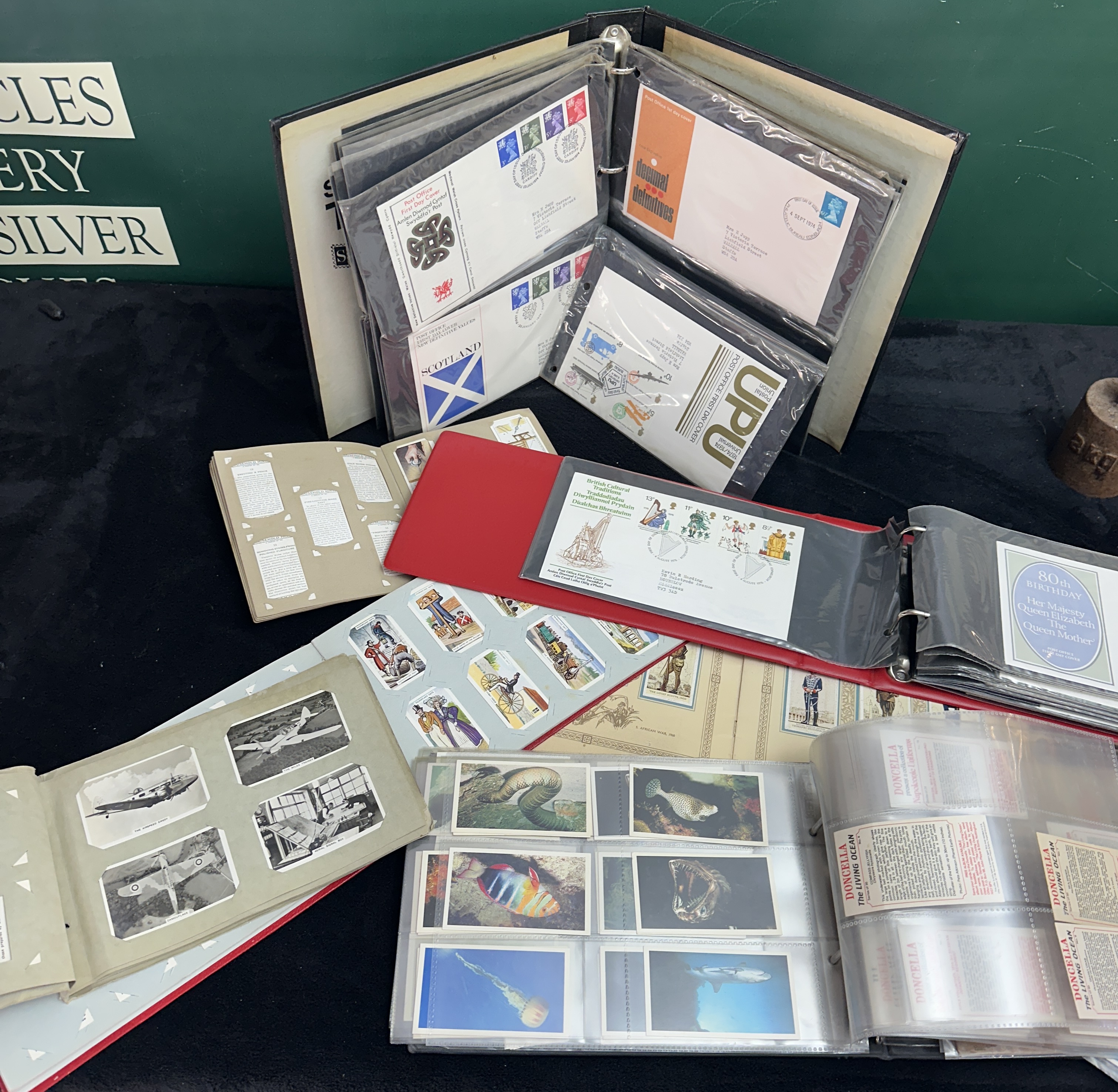UK 1970s-1980s Philatelic Collection and Trade Card Assortment