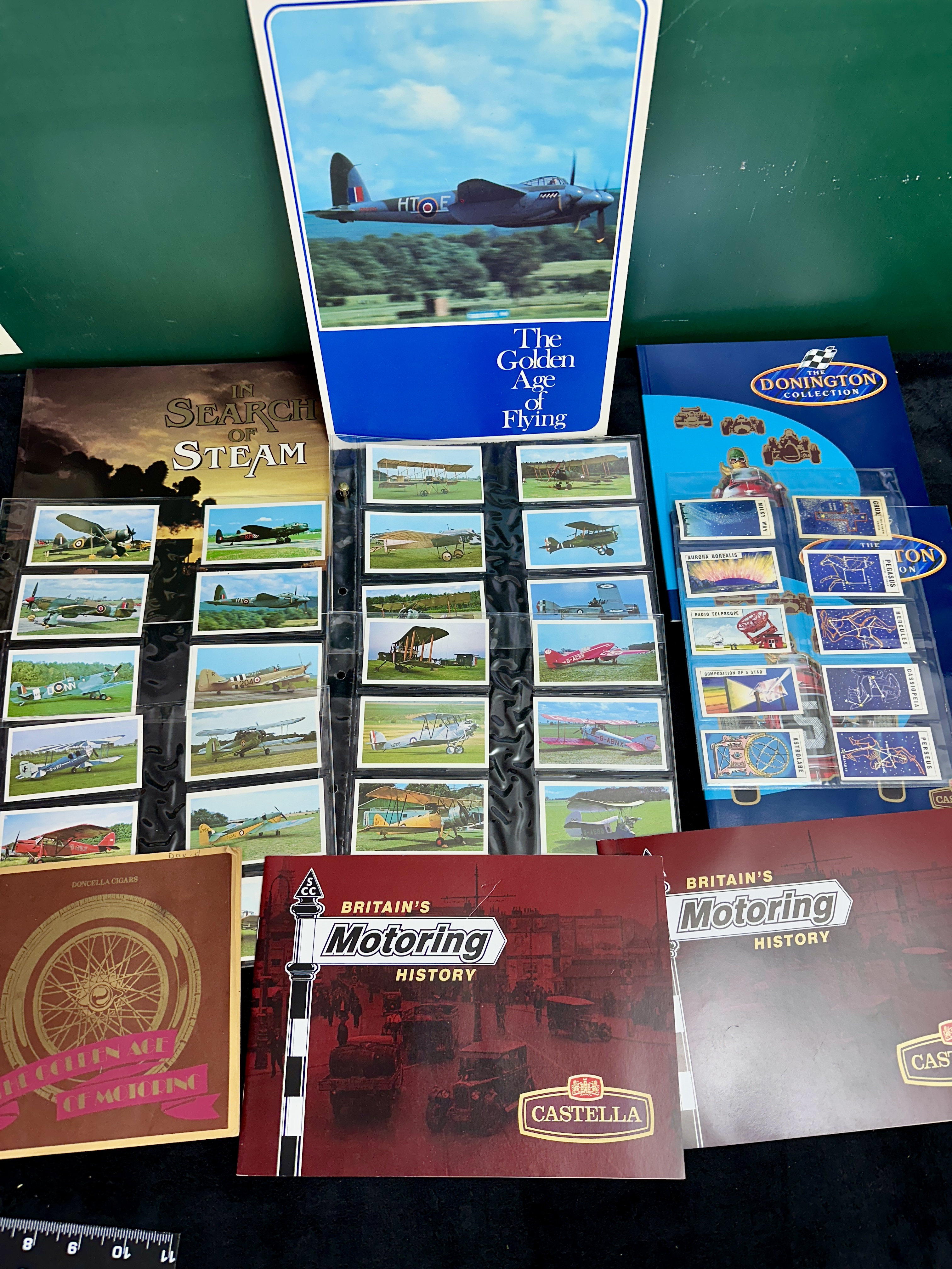 A Collection of British Mid-20th Century Trade Card Albums and Ephemera Relating to Transport and Science