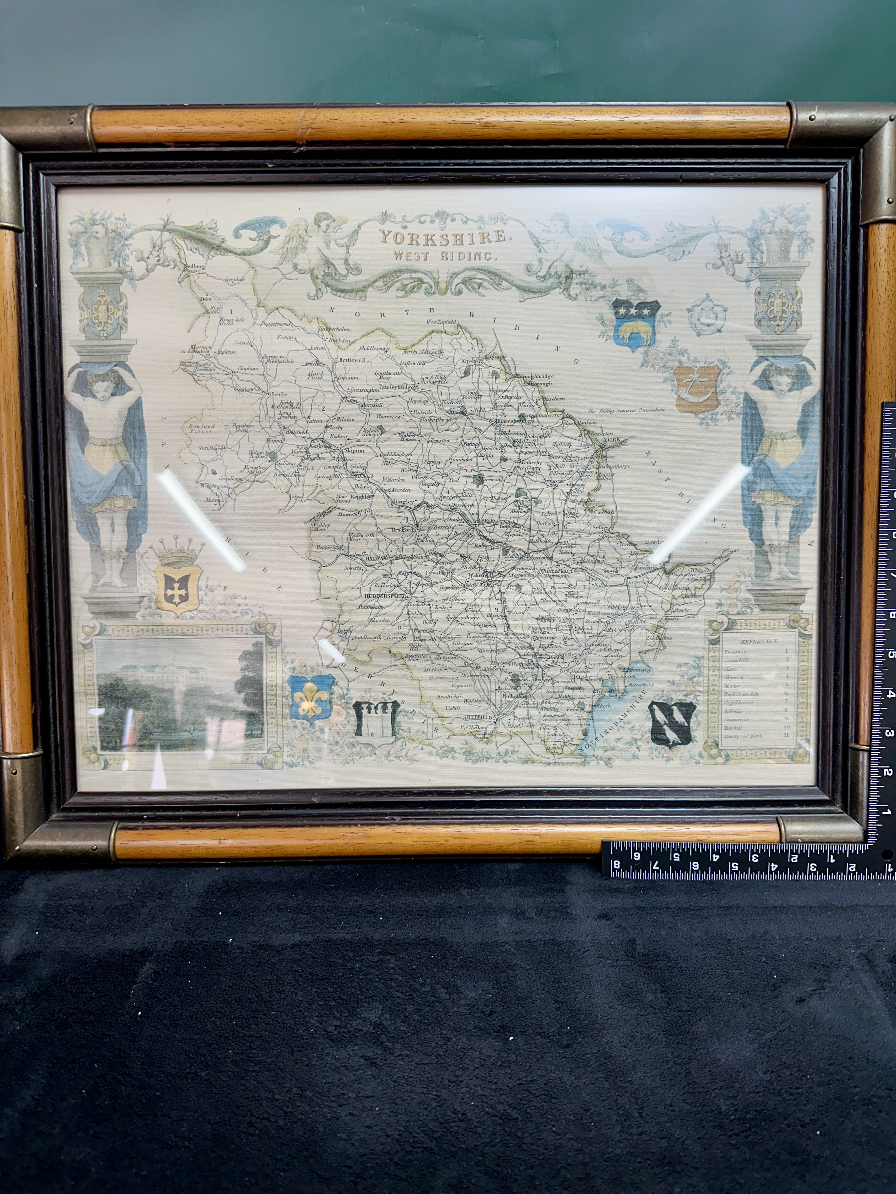 Thomas Moule, Yorkshire West Riding, Hand-Coloured Engraved Antique County Map