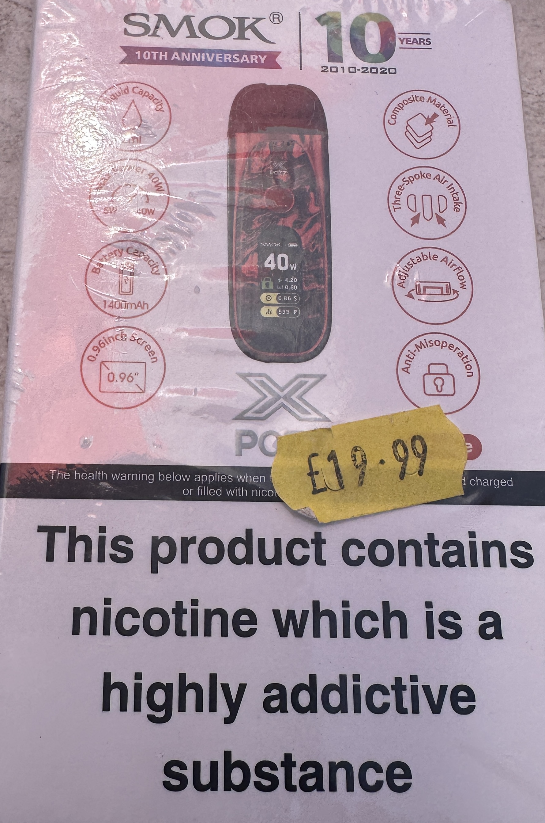 Smok Pozz X 10th Anniversary Edition 40W Pod Vape Kit
