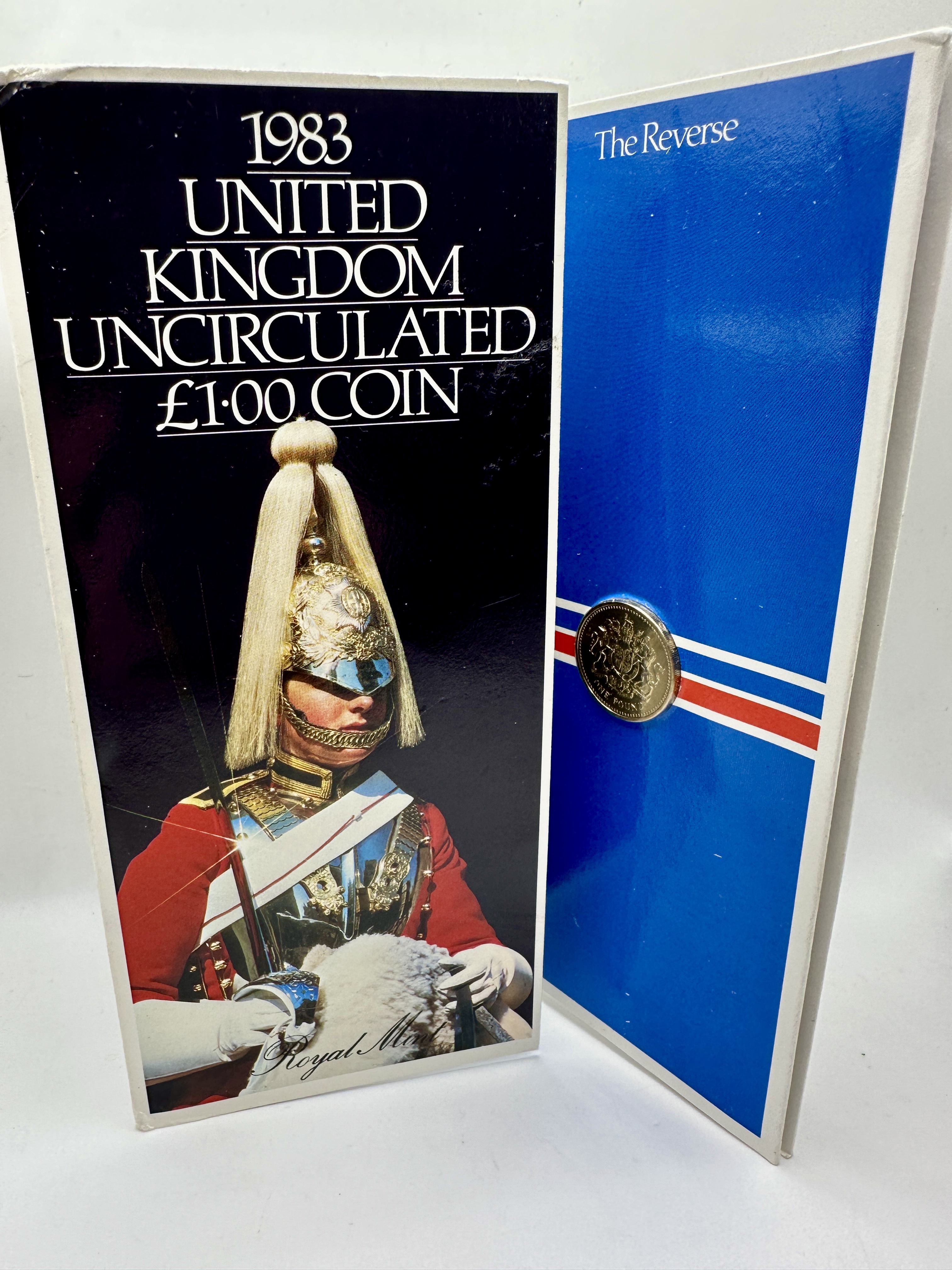 1983 UK Royal Mint Uncirculated One Pound Coin in Presentation Folder
