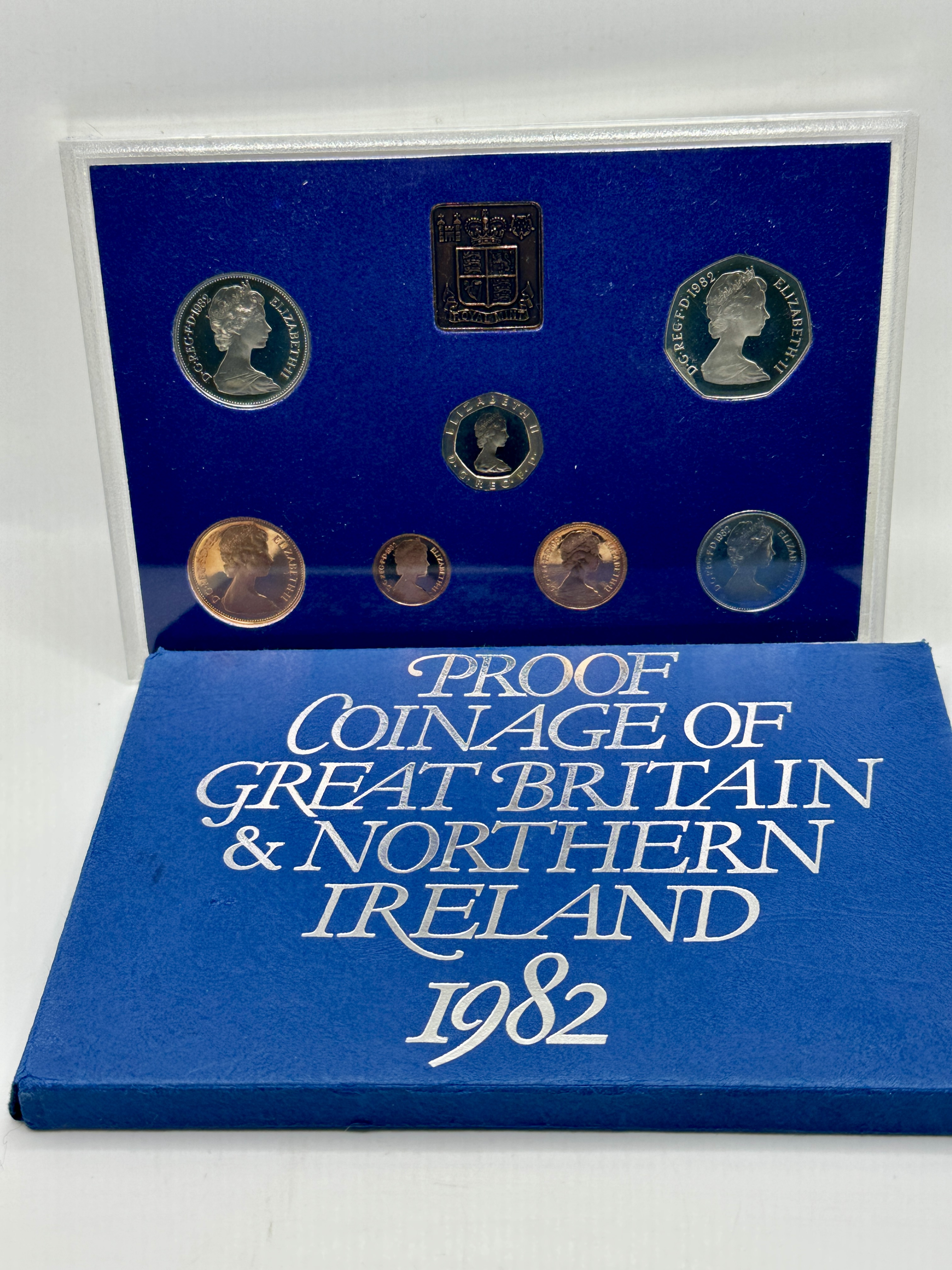 UK 1982 Proof Coinage Set, Cupro-Nickel and Bronze