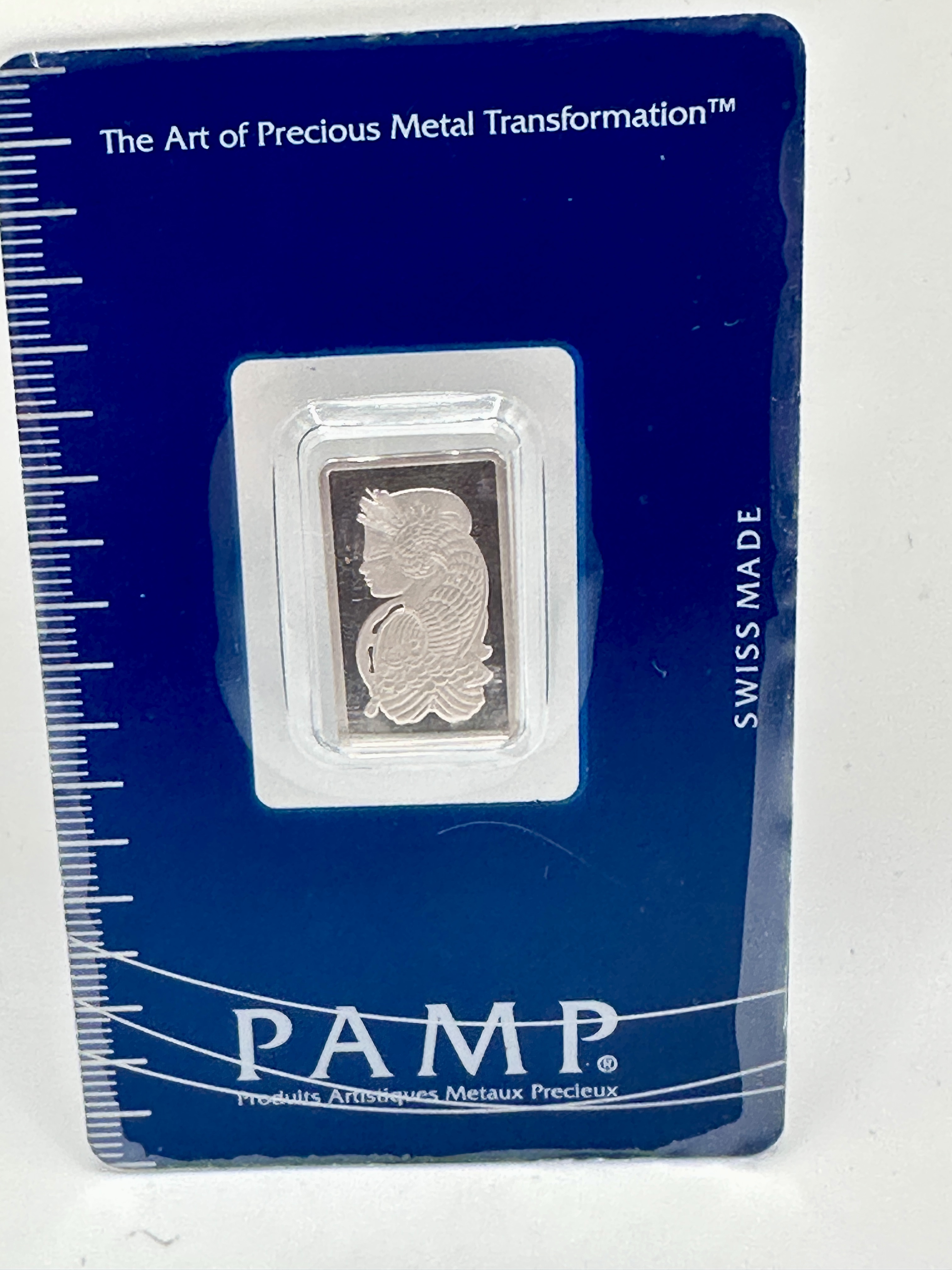 PAMP Suisse 2.5 g Platinum Bullion Bar Lady Fortuna Design