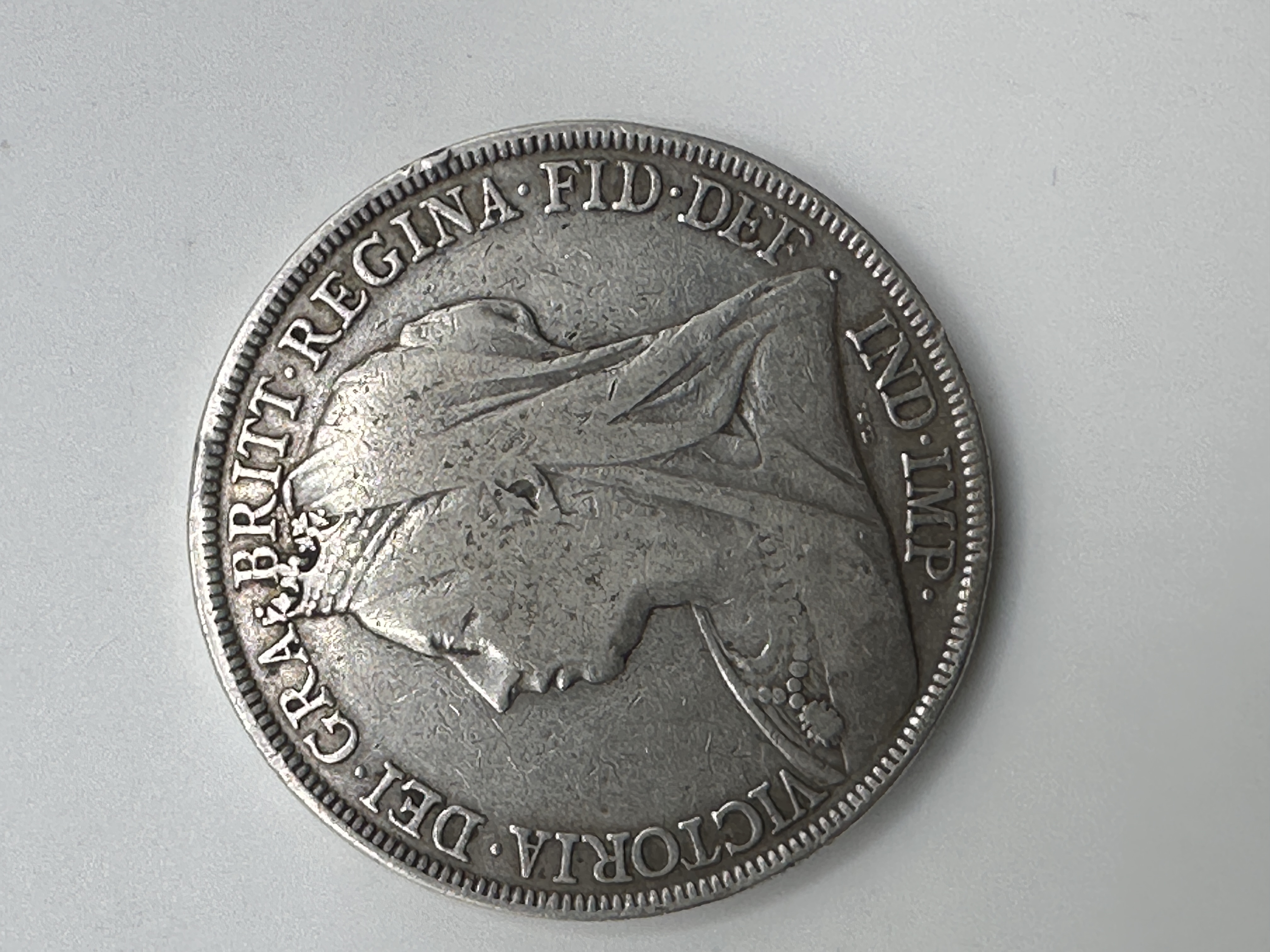 UK 1896 Queen Victoria Silver Crown