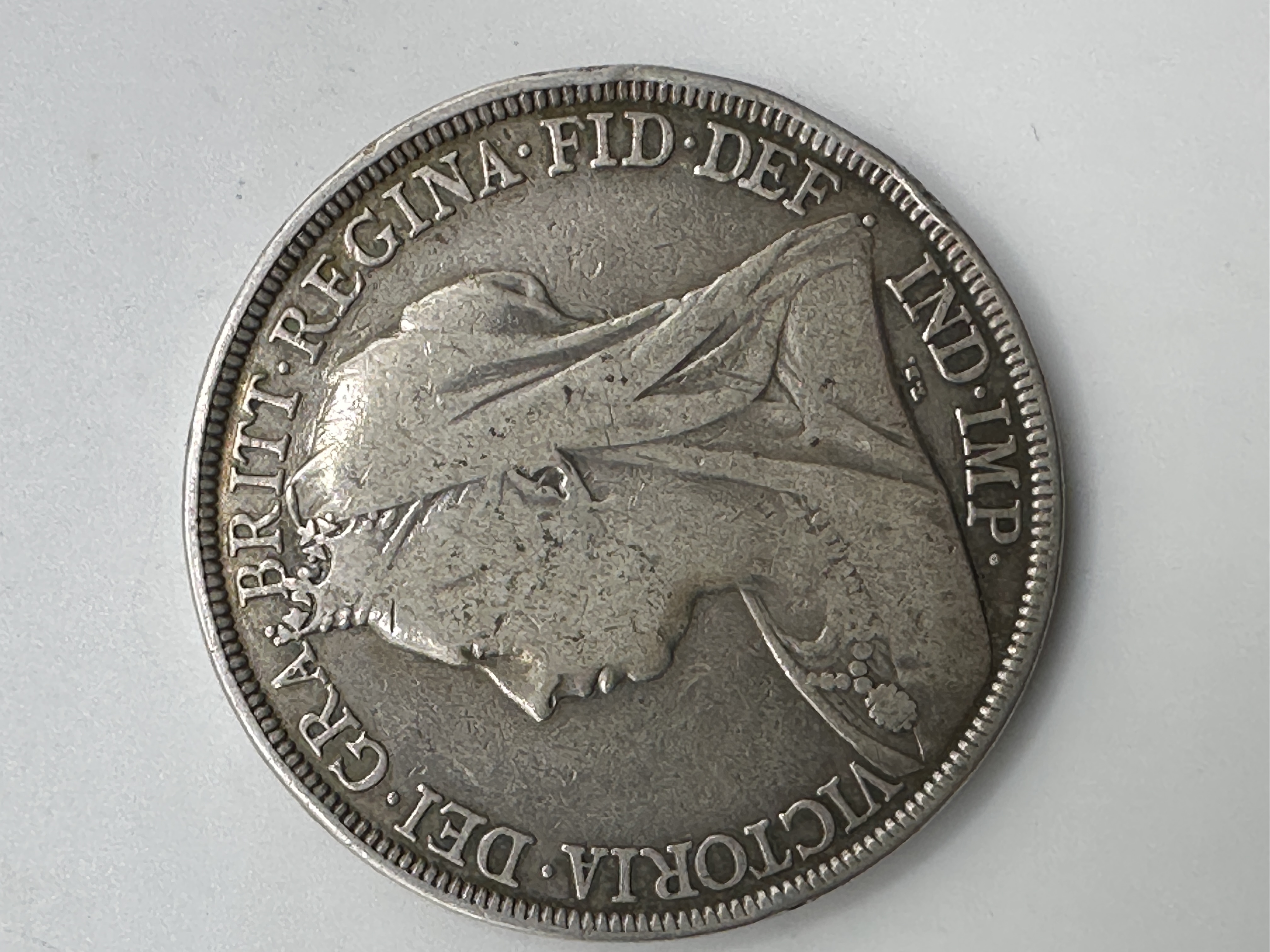 UK 1895 Queen Victoria Silver Crown