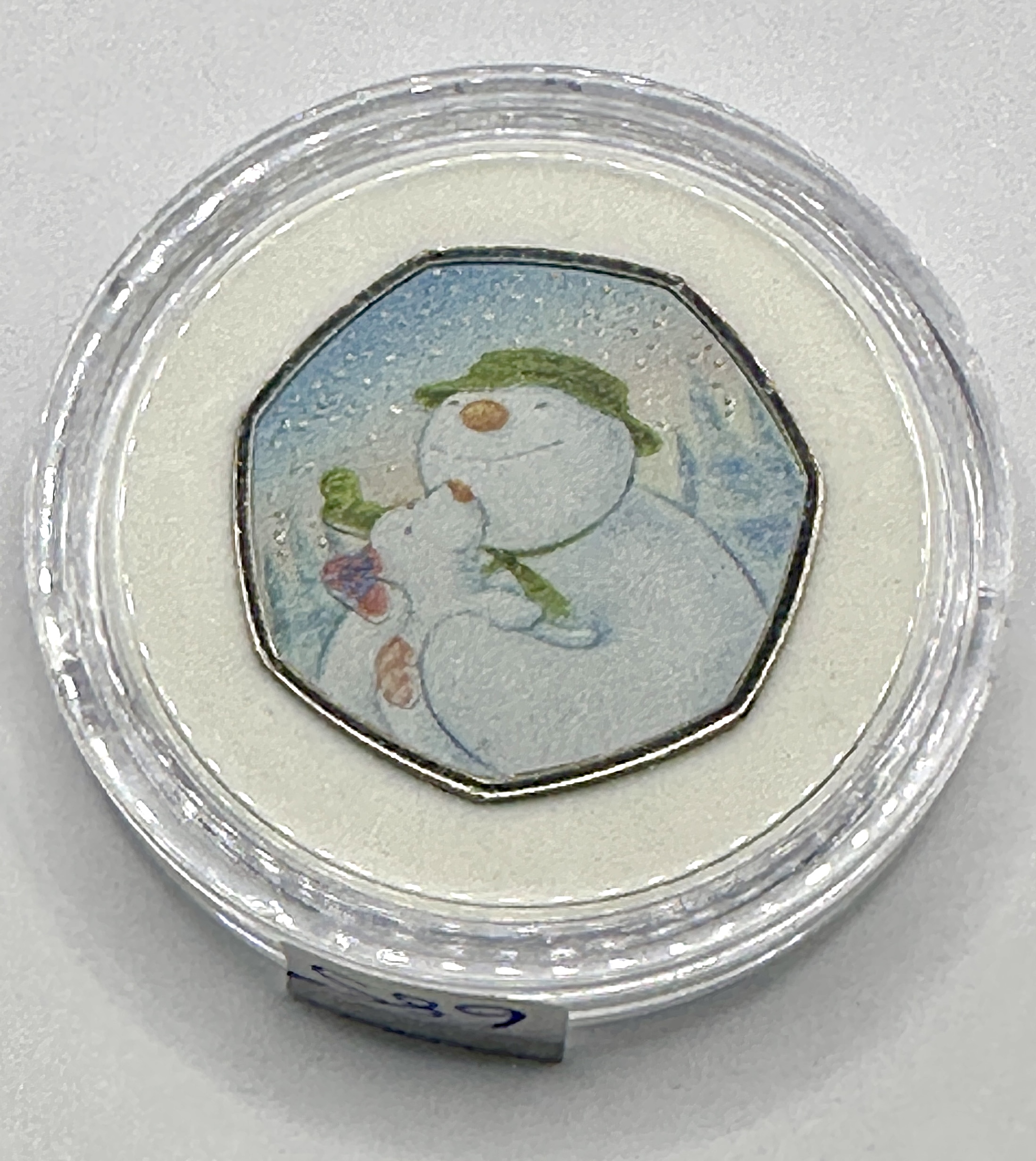 UK 2022 The Snowman and The Snowdog Colourised 50 Pence Coin