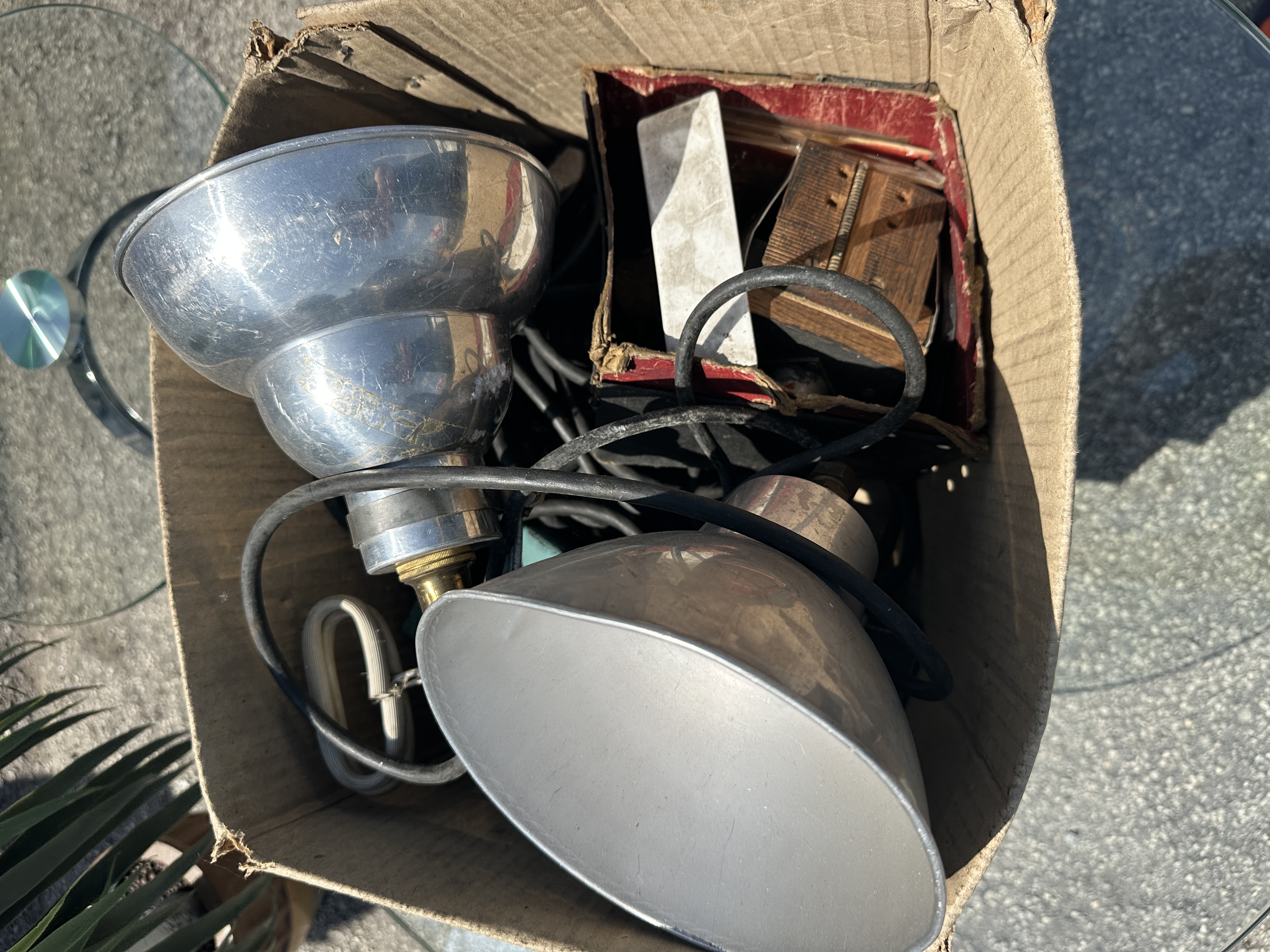 An Assortment of Vintage Photographic and Industrial Lighting Components