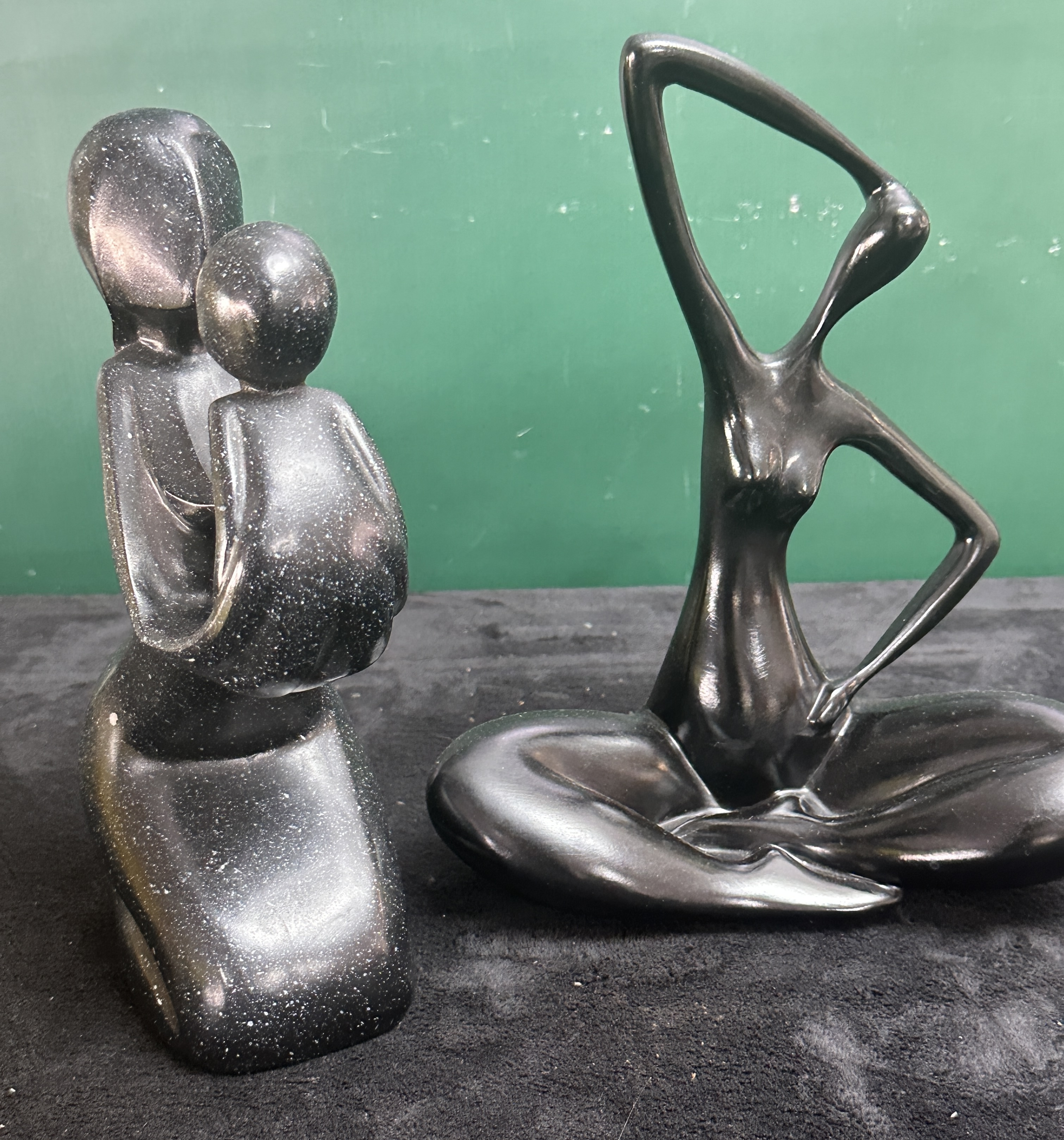 Two Modernist Stylised Figurative Sculptures