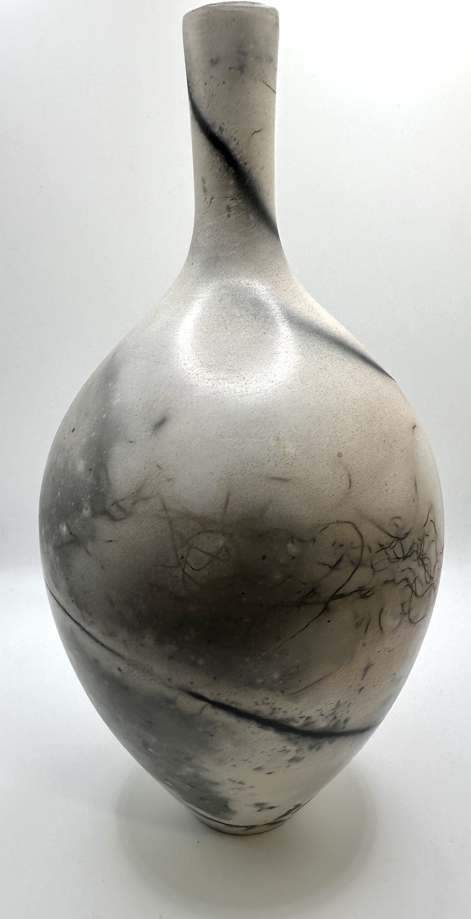 Christine Gittins Studio Pottery Smoke-Fired Burnished Earthenware Vessel