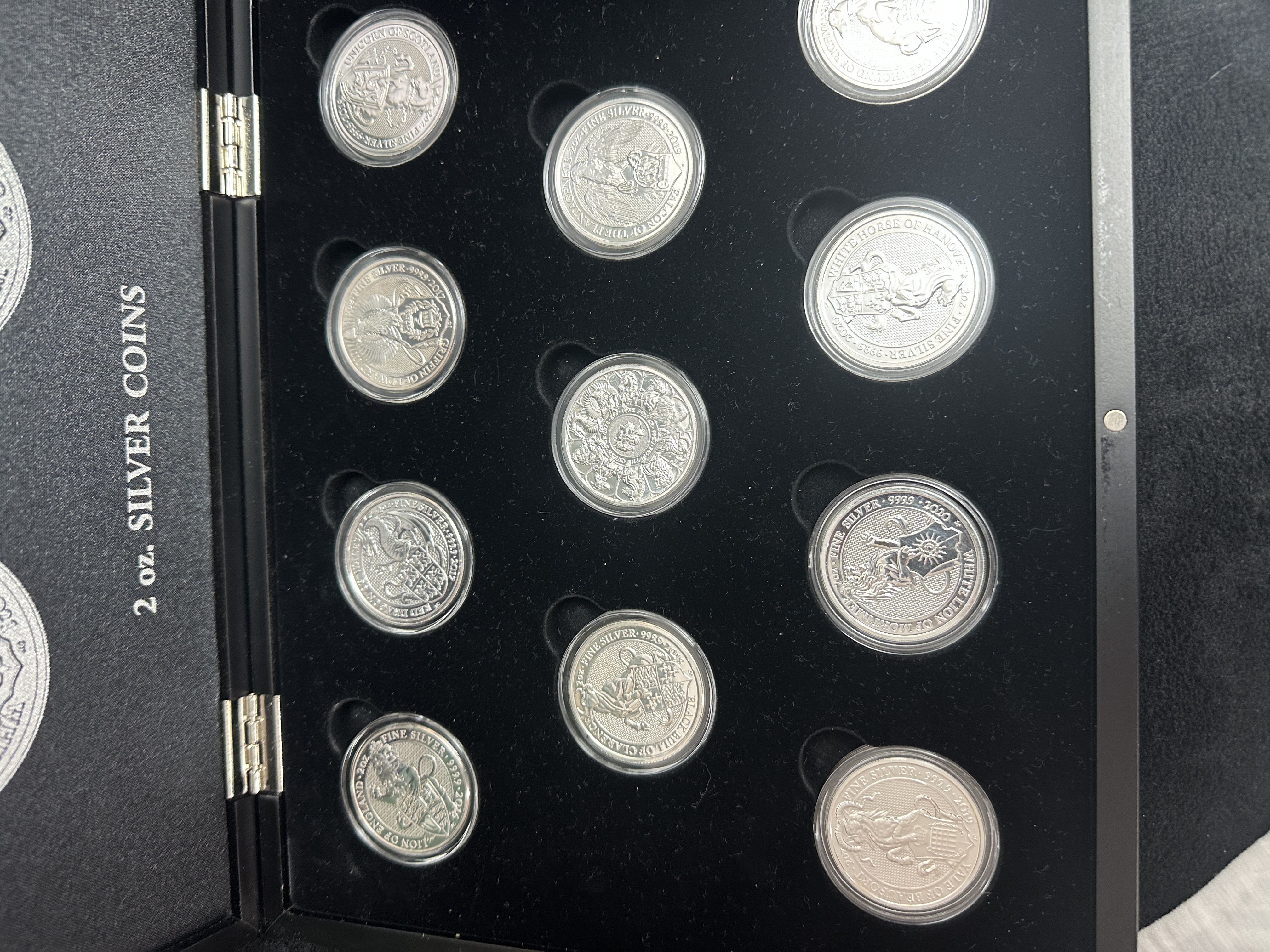 UK 2016-2021 Collection of 5 Pounds, 2 oz Silver, The Queen's Beasts