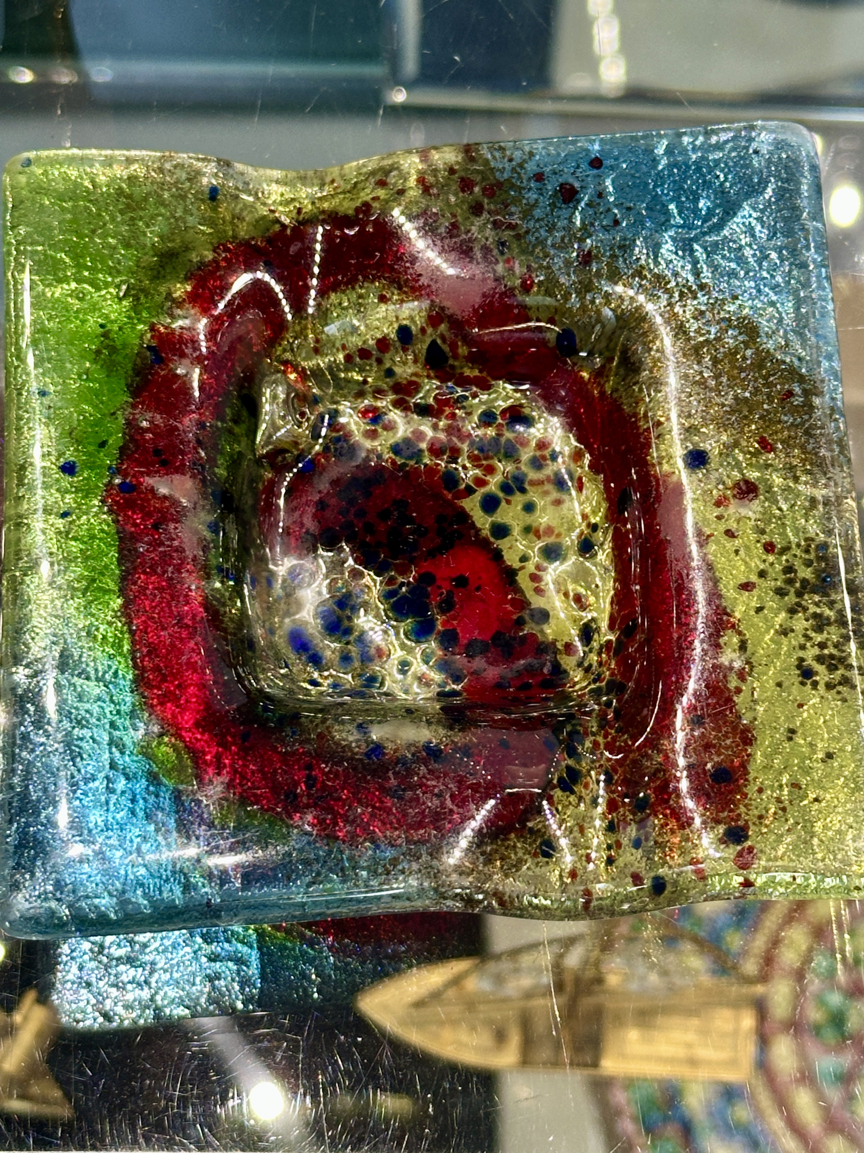 A Contemporary Fused and Slumped Studio Glass Dish