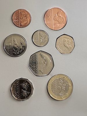 A Set of Eight UK 2023 King Charles III Brilliant Uncirculated Definitive Coins. A set of eight 