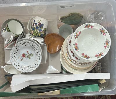An Assortment of Domestic Ceramics, Glassware, and Household Items. An assortment of domestic 