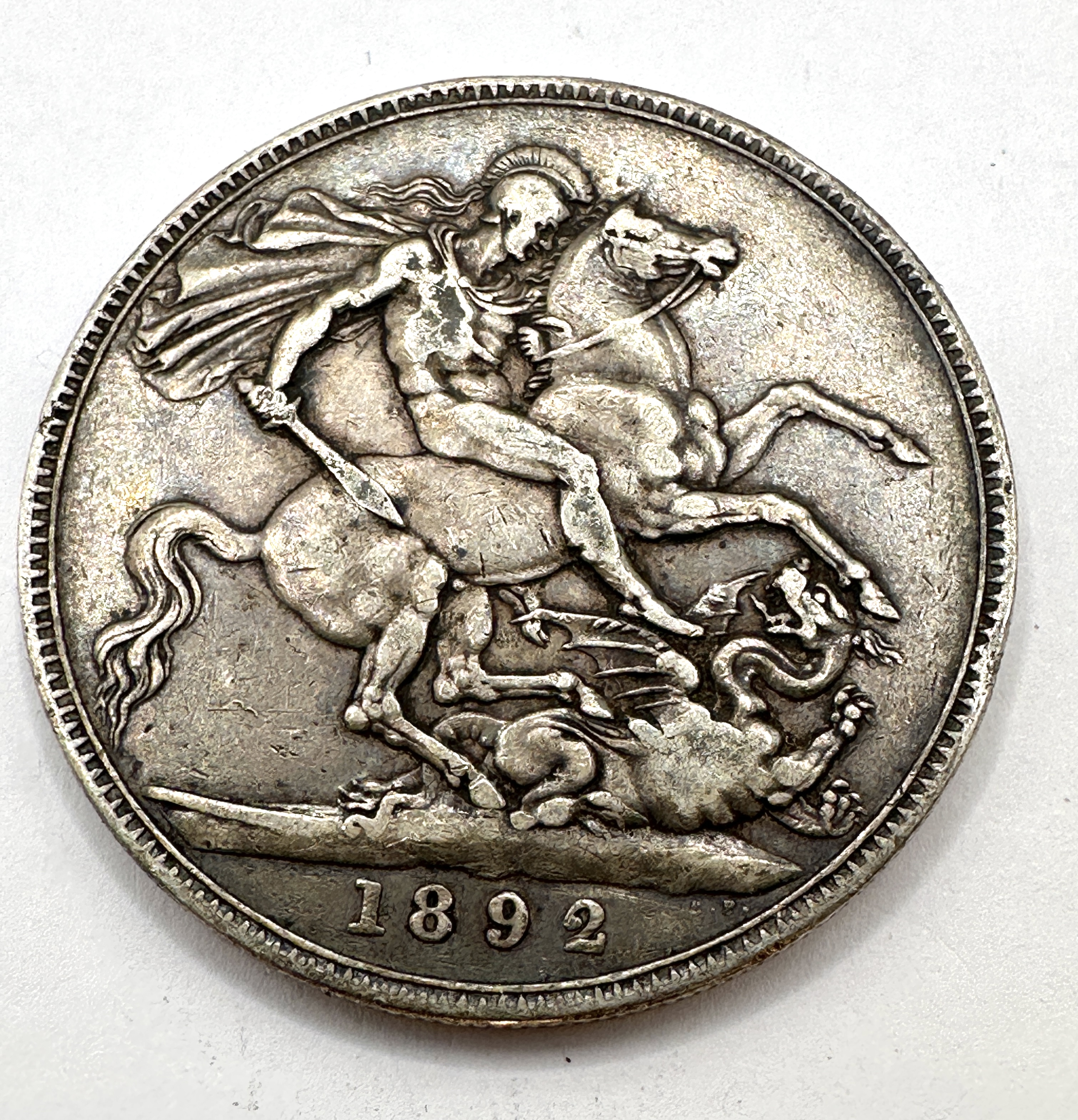 UK 1892 Queen Victoria Silver Crown KM# 765