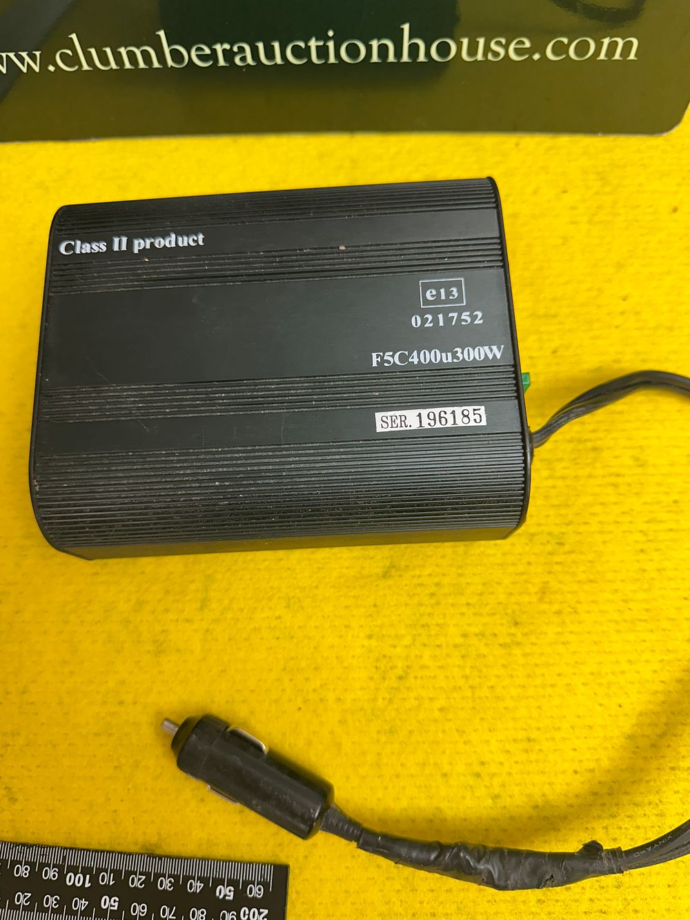 Lot 346: Belkin Anywhere 300W DC to AC Power Inverter F5C400u300W