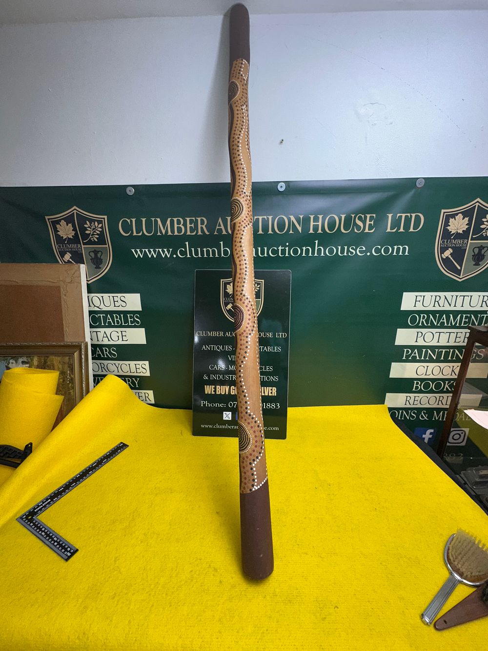 Lot 297: An Australian Aboriginal Painted Wood Didgeridoo
