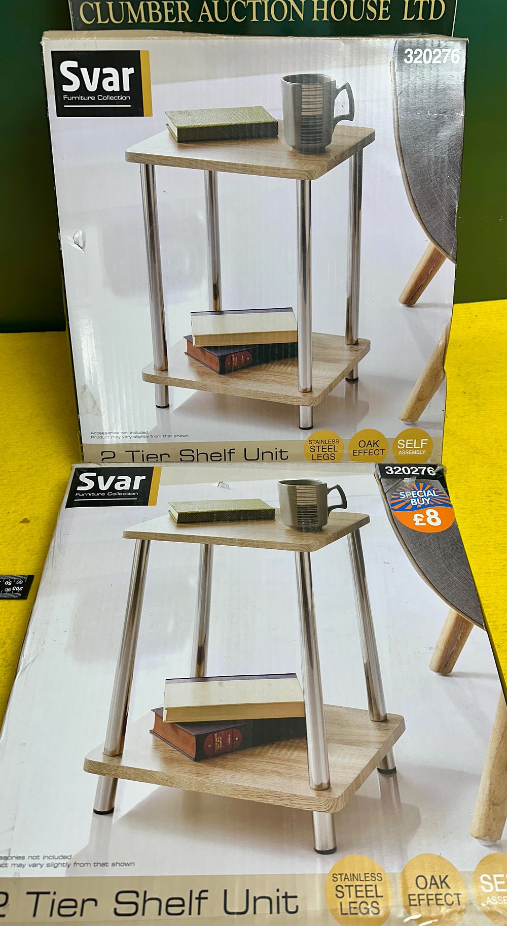 Lot 299: A Pair of Svar Furniture Collection 2 Tier Shelf Units