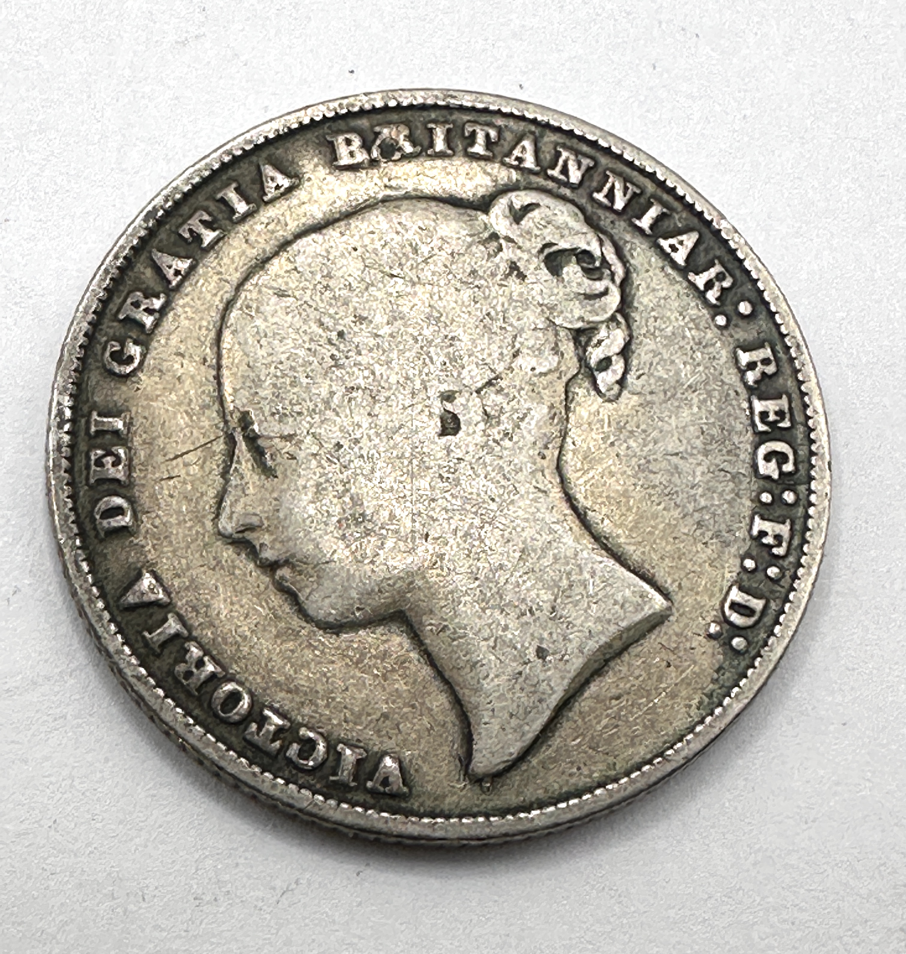 UK 1856 Victoria Silver Shilling