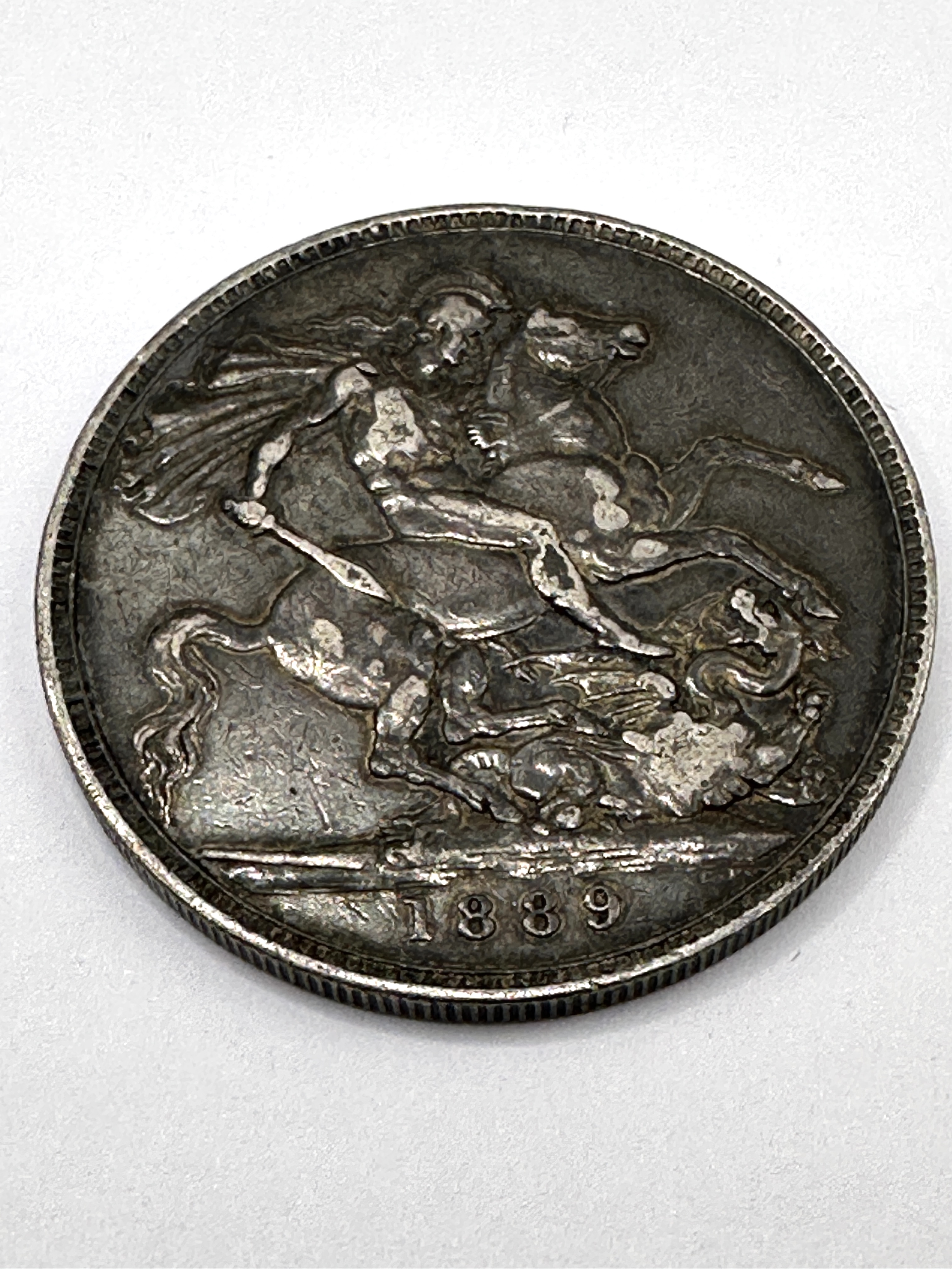 1889 UK Queen Victoria Silver Crown