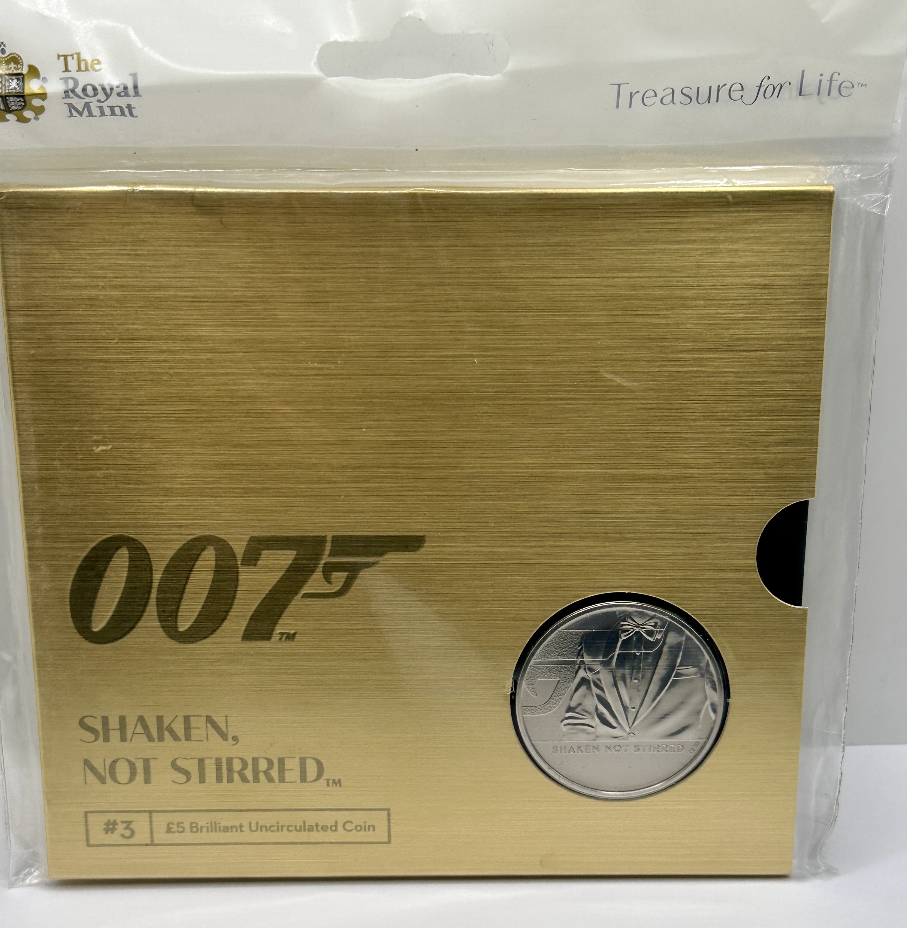 2020 UK James Bond 007 Shaken Not Stirred £5 Brilliant Uncirculated Coin