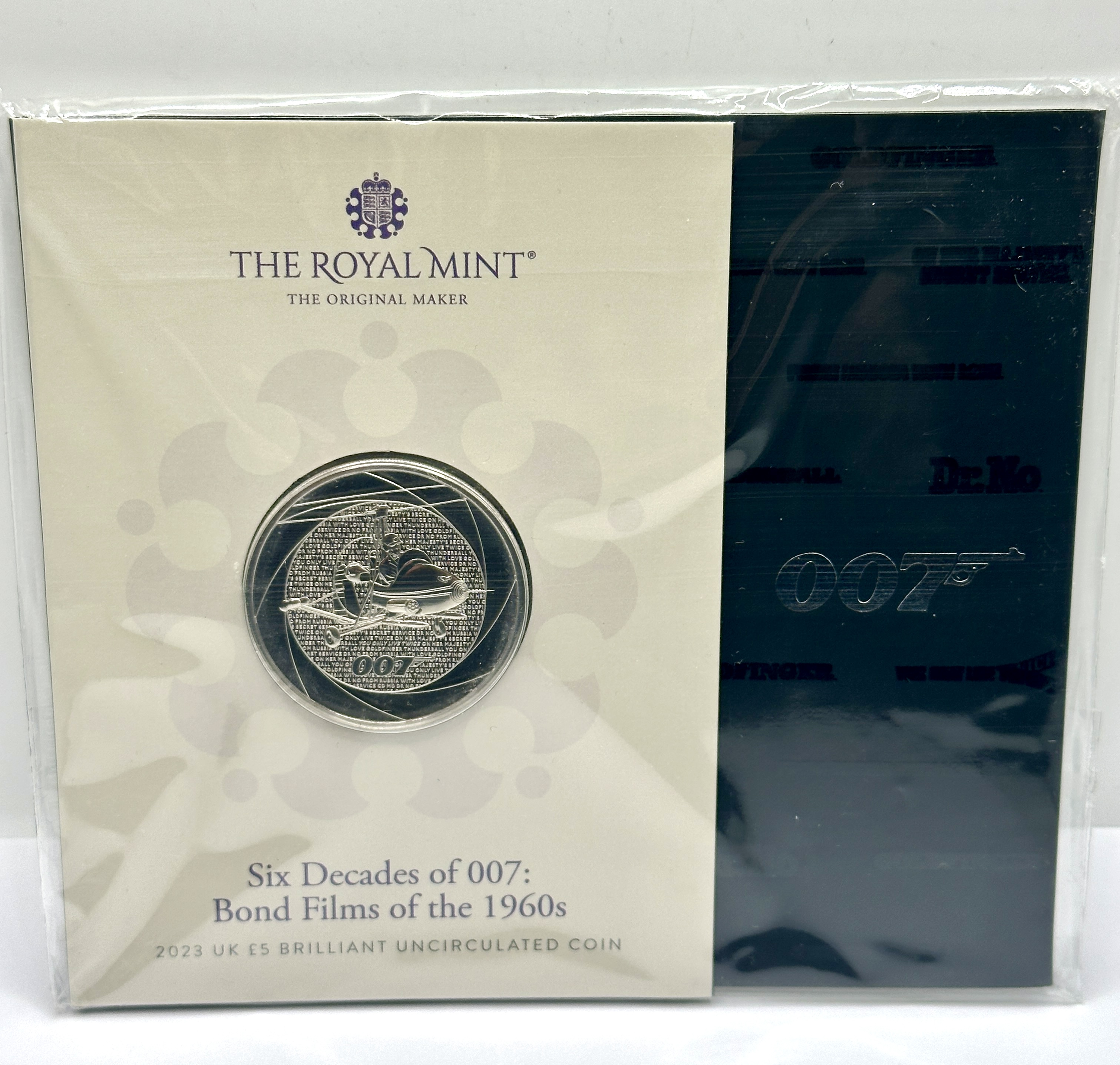 2023 UK £5 James Bond Six Decades of 007 Bond Films of the 1960s Brilliant Uncirculated Coin