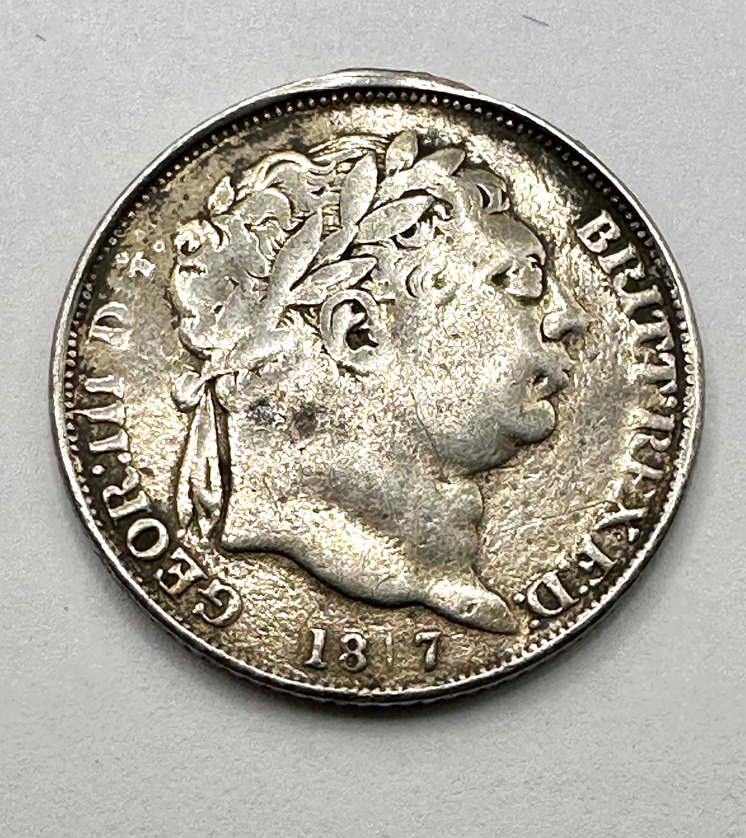 UK 1817 George III Silver Shilling