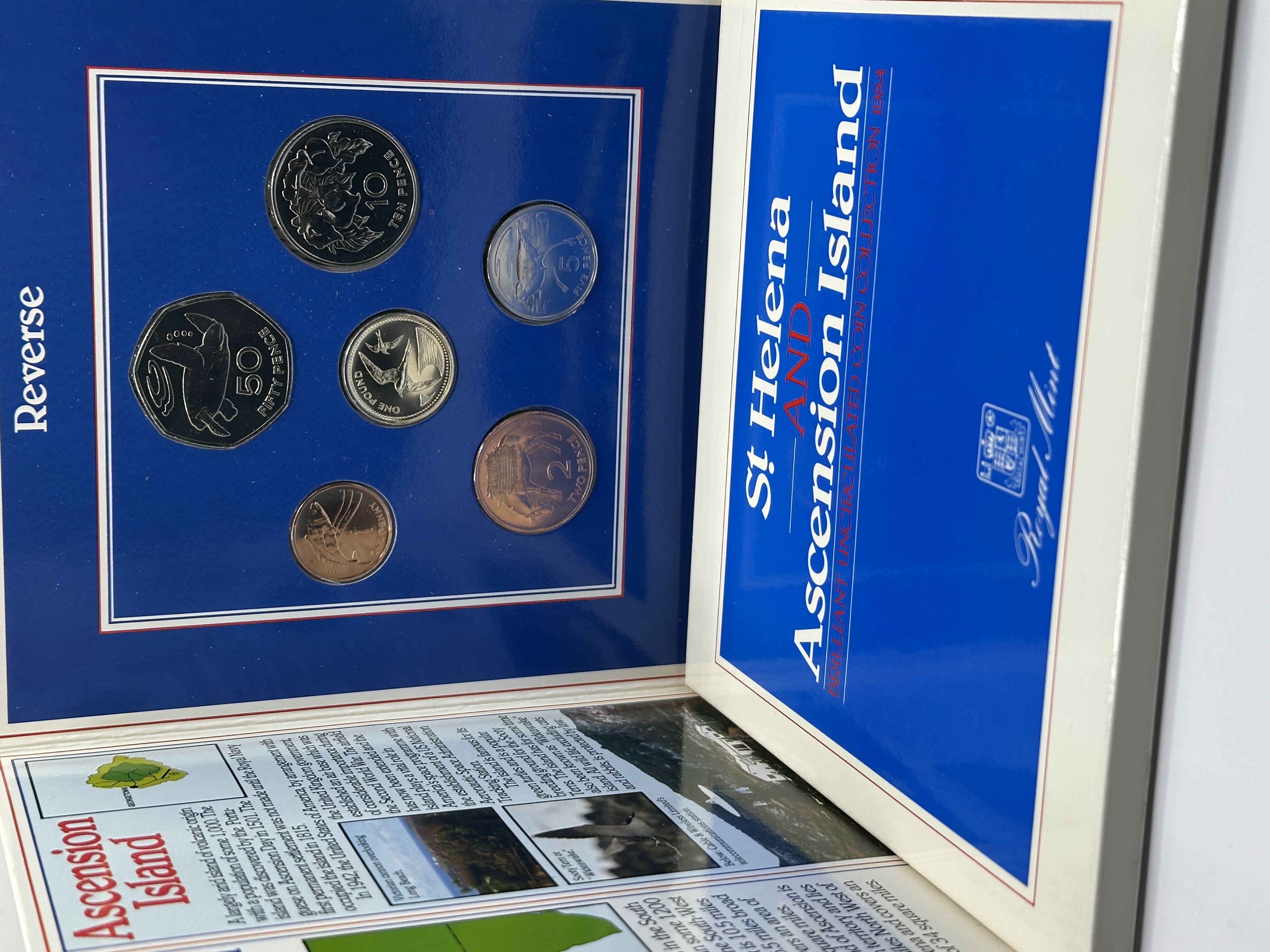 A 1984 St Helena and Ascension Island Brilliant Uncirculated Collection of Coins