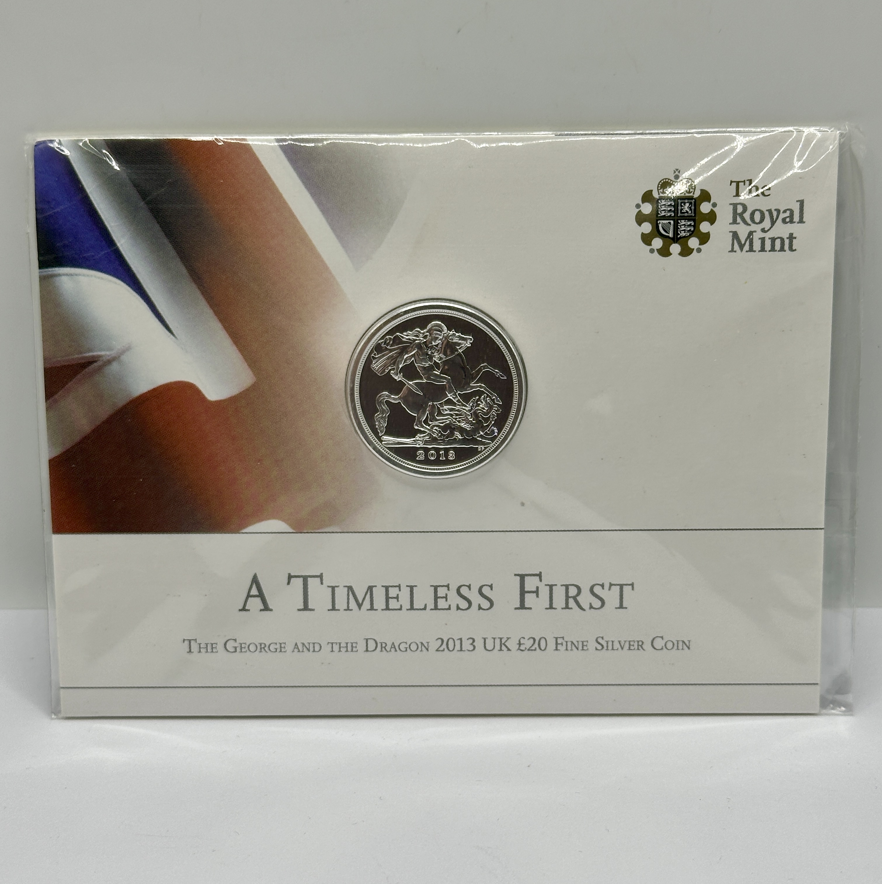 UK 2013 Royal Mint St George and the Dragon £20 Fine Silver Coin