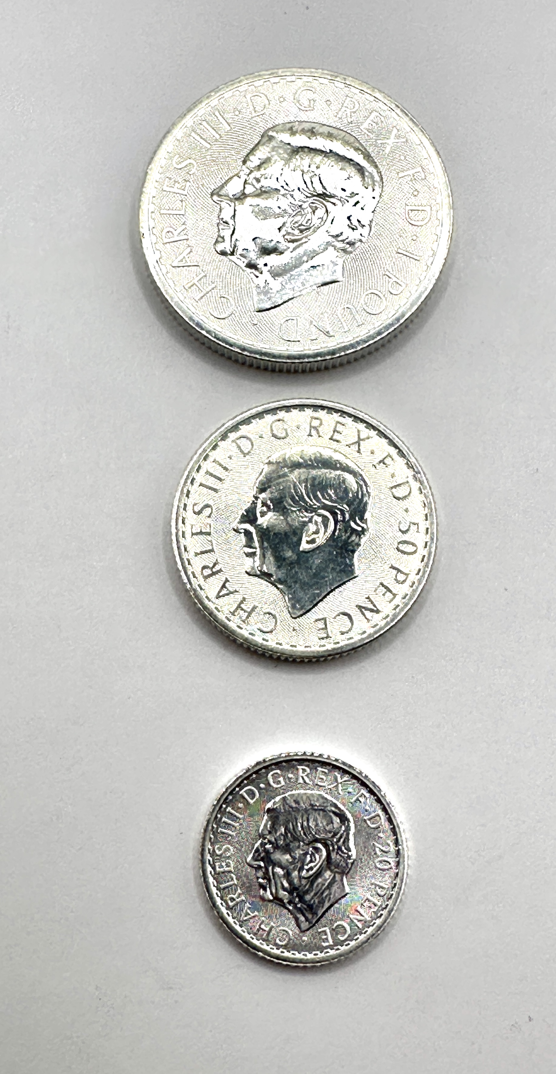Three 2026 UK Silver Britannia .999 Fine Silver Bullion Coins