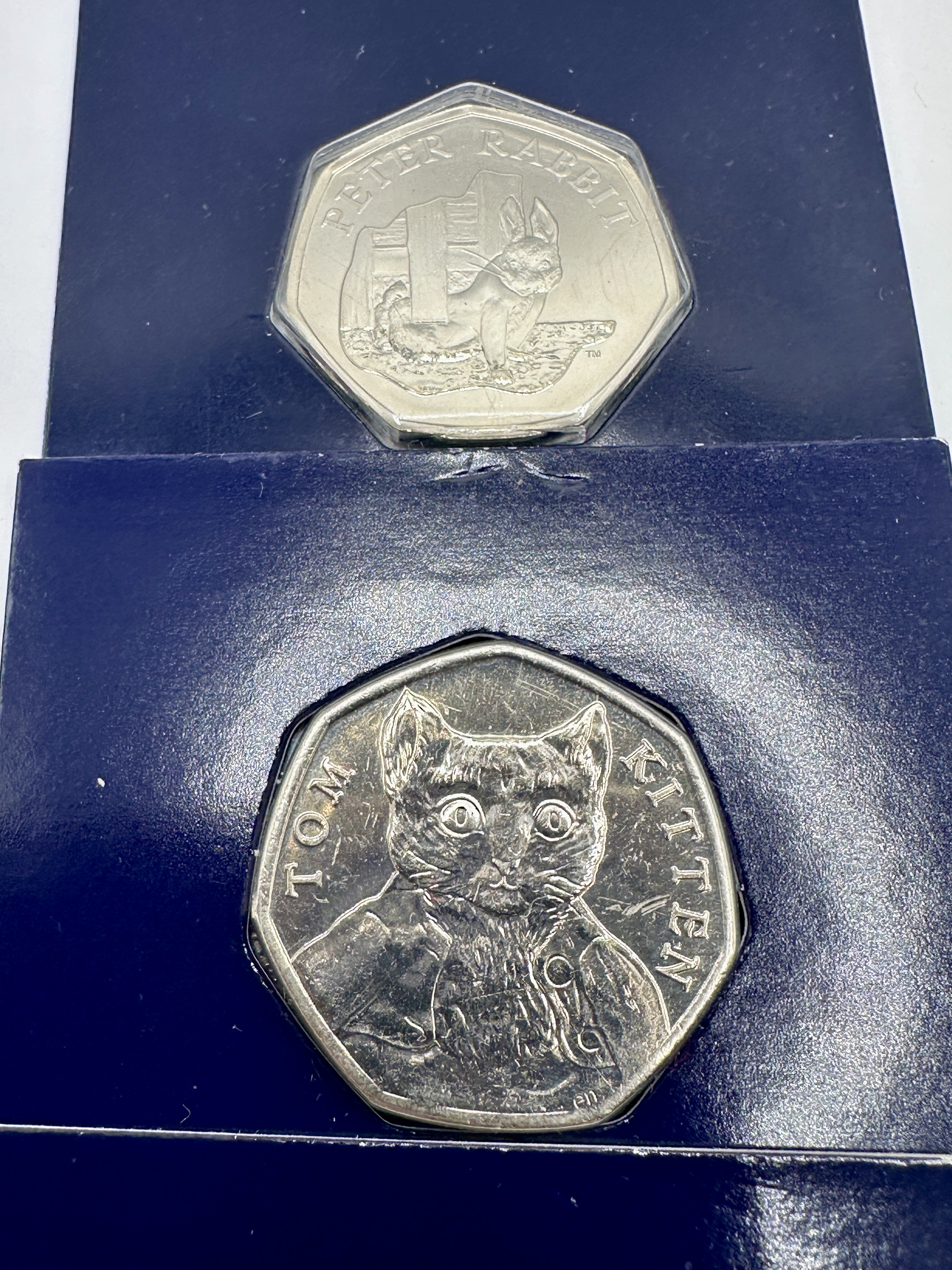 Three UK 2017 Beatrix Potter Series Brilliant Uncirculated 50p Coins