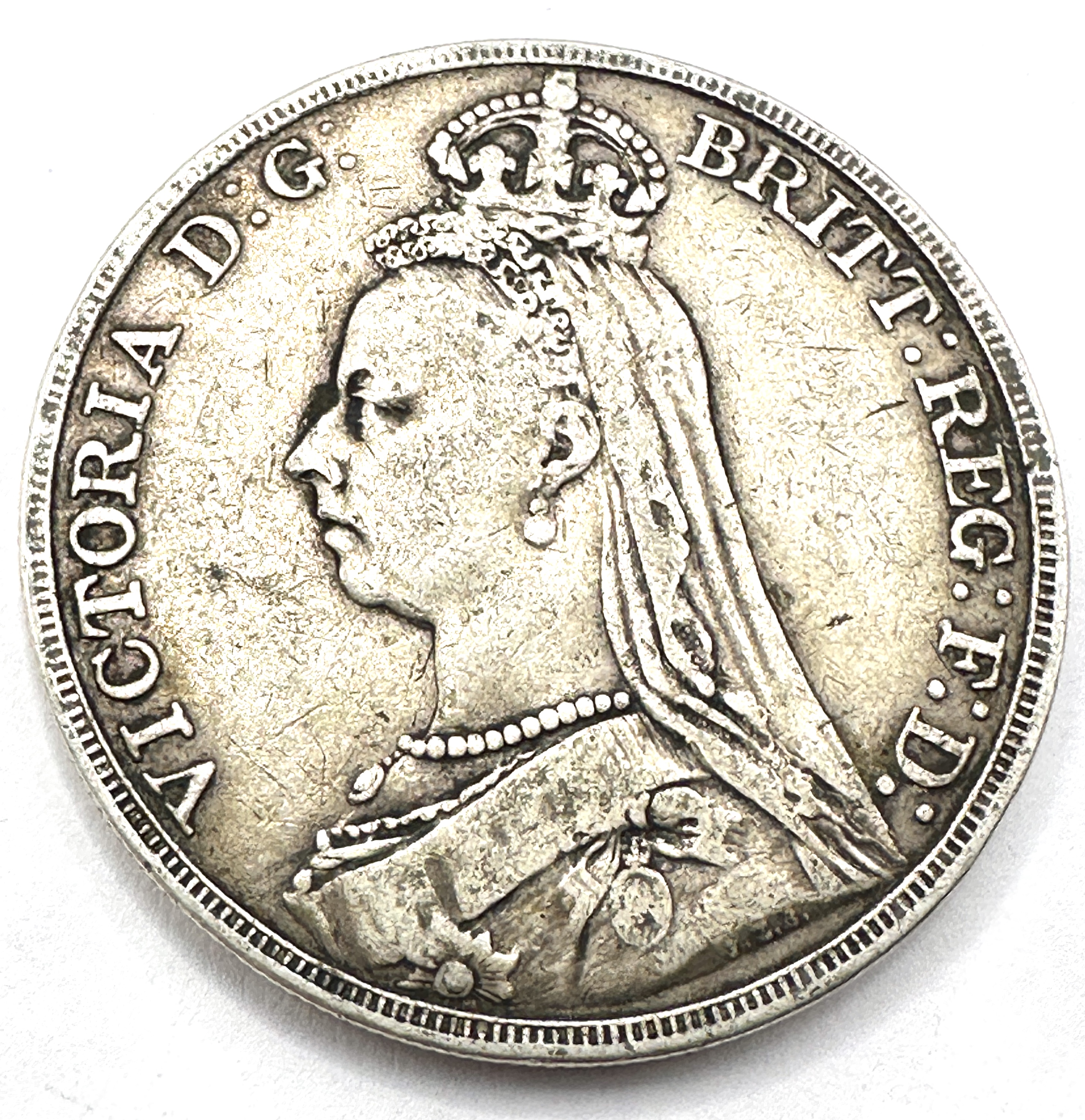 1890 UK Victoria Silver Crown Jubilee Head
