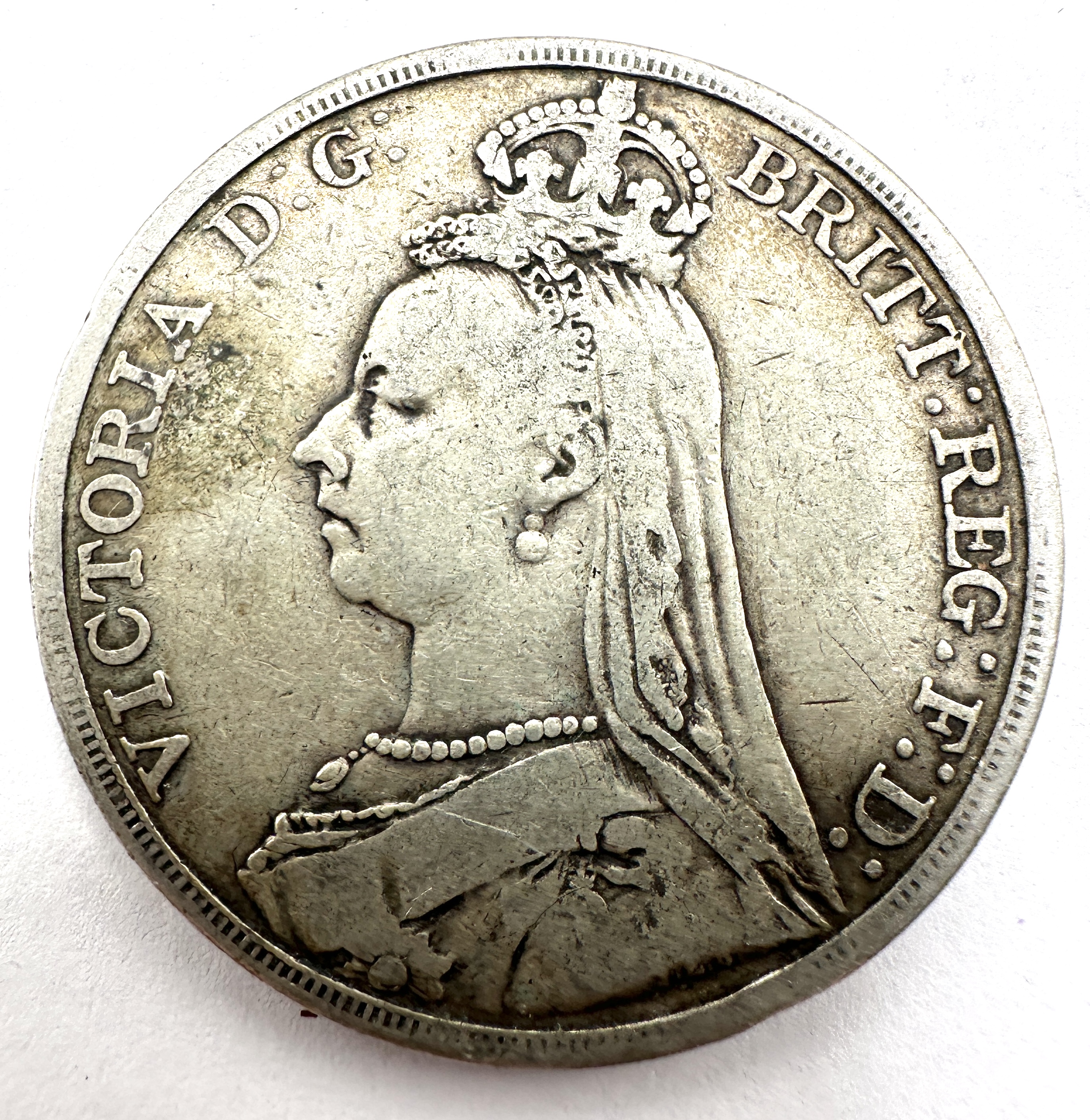 1892 UK Queen Victoria Silver Crown