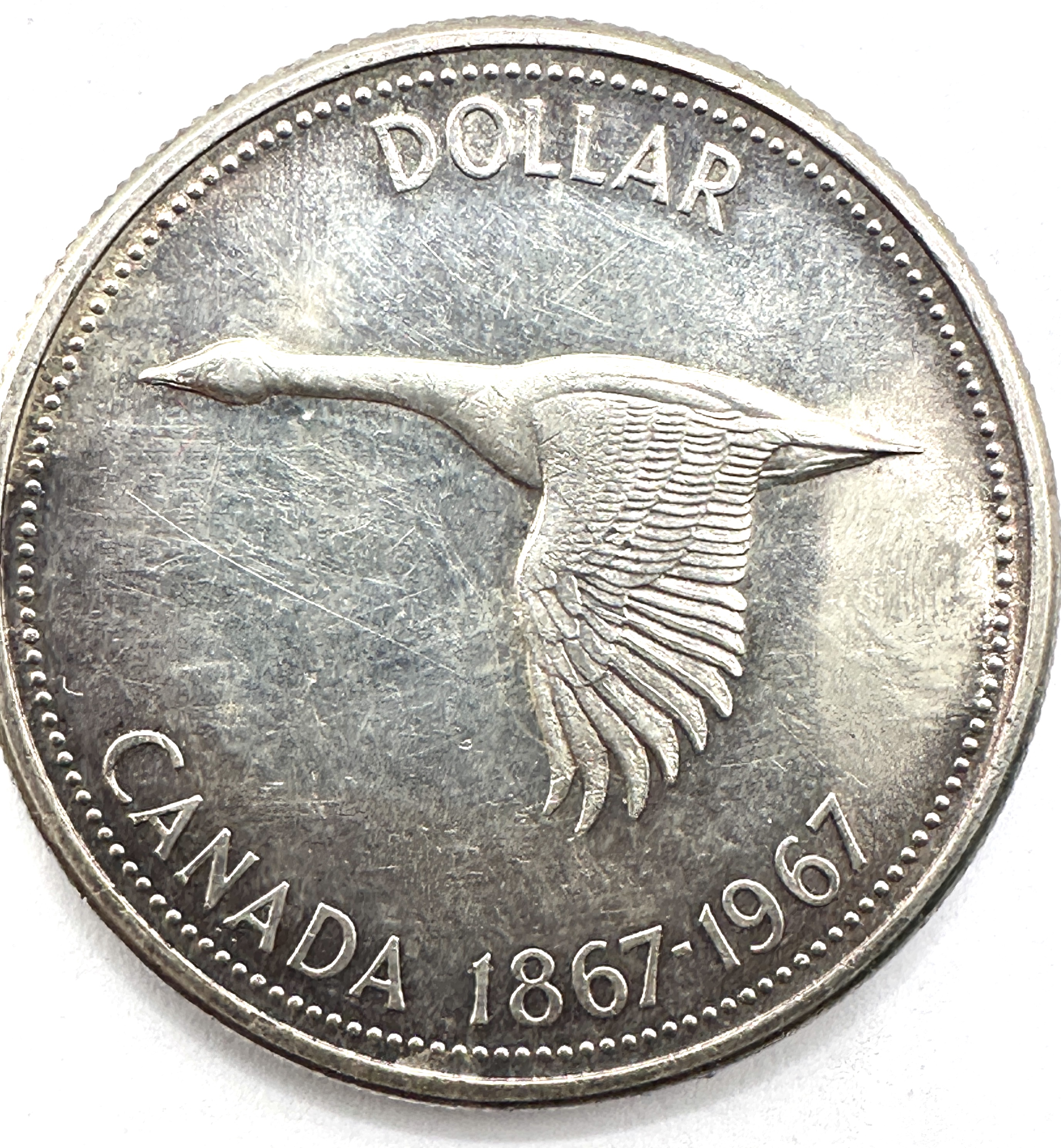1967 CA Centennial Silver Dollar KM 70