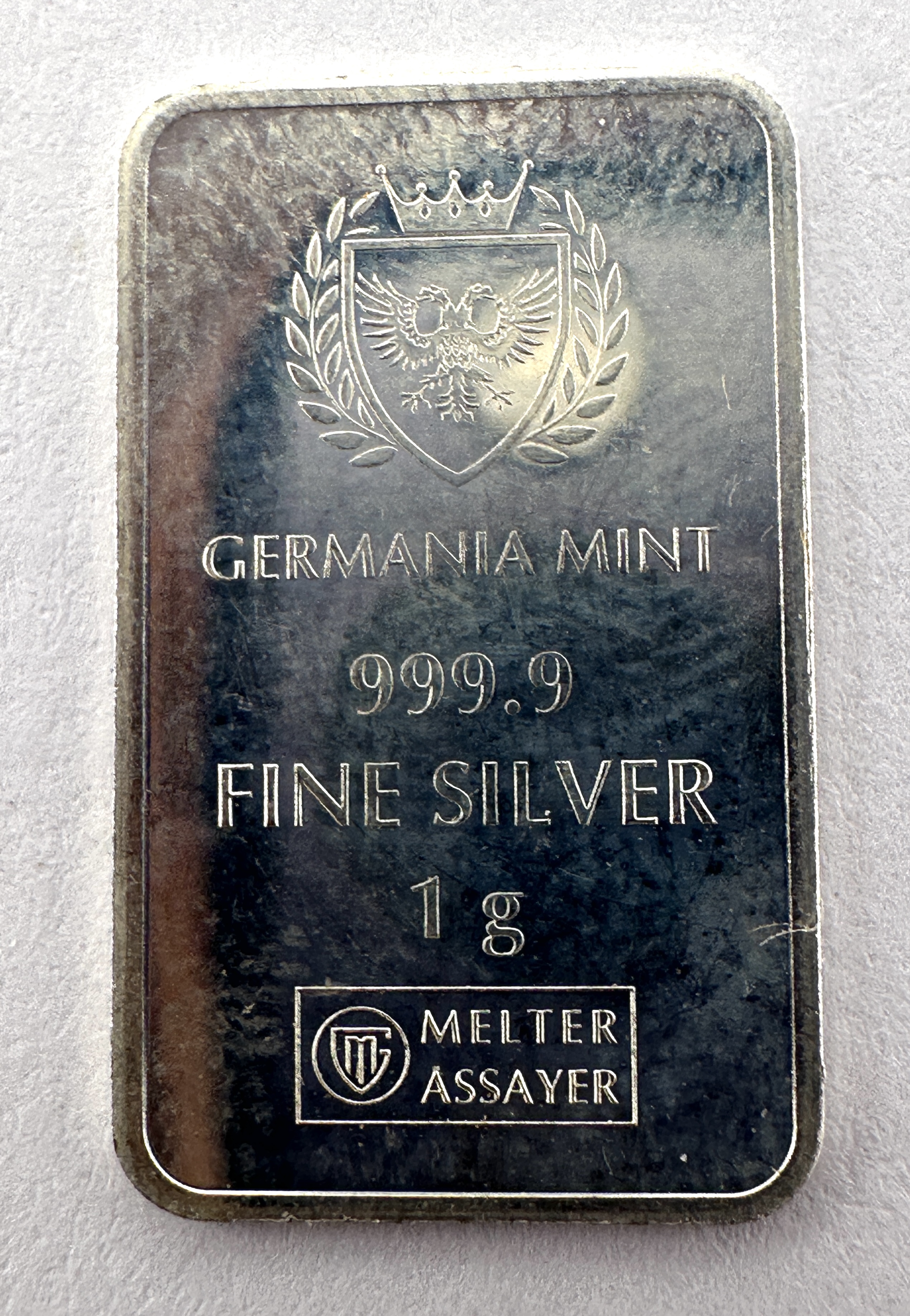 Germania Mint 1 g Fine Silver Bullion Bar