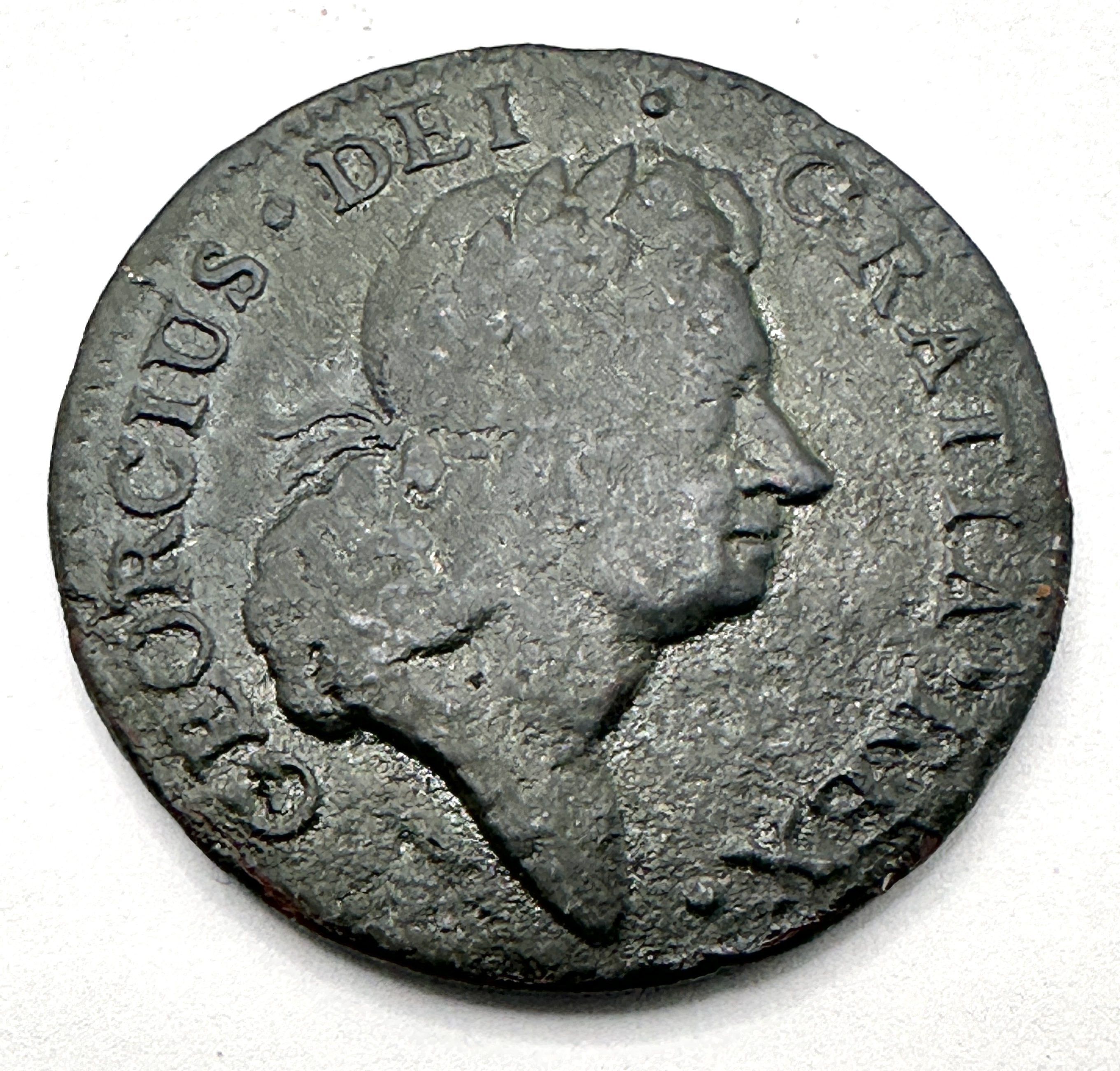 Ireland, King George II, Copper Halfpenny, 1760