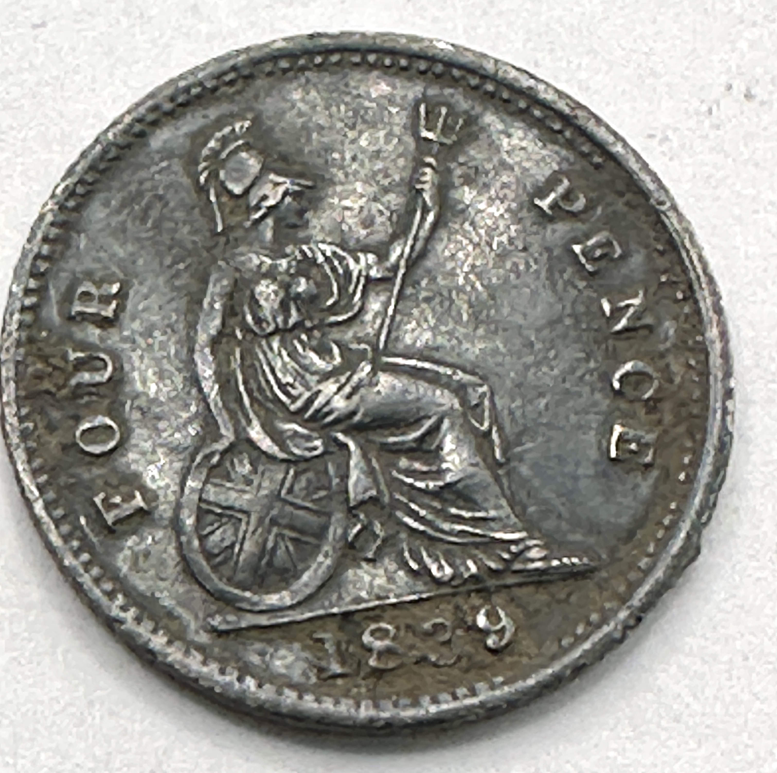 UK Victoria Silver Groat 1839